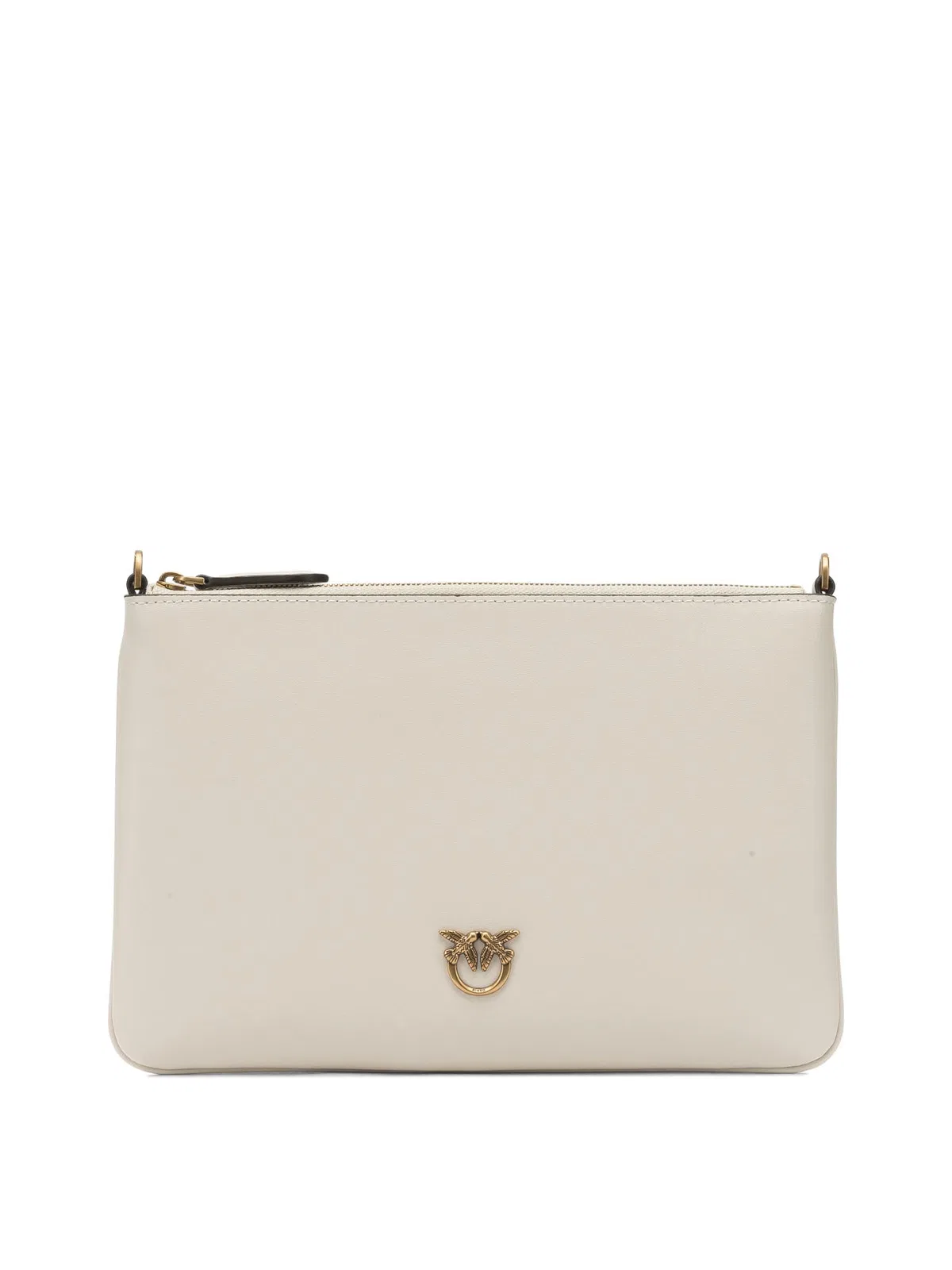 Pinko White Goat Hair Clutch