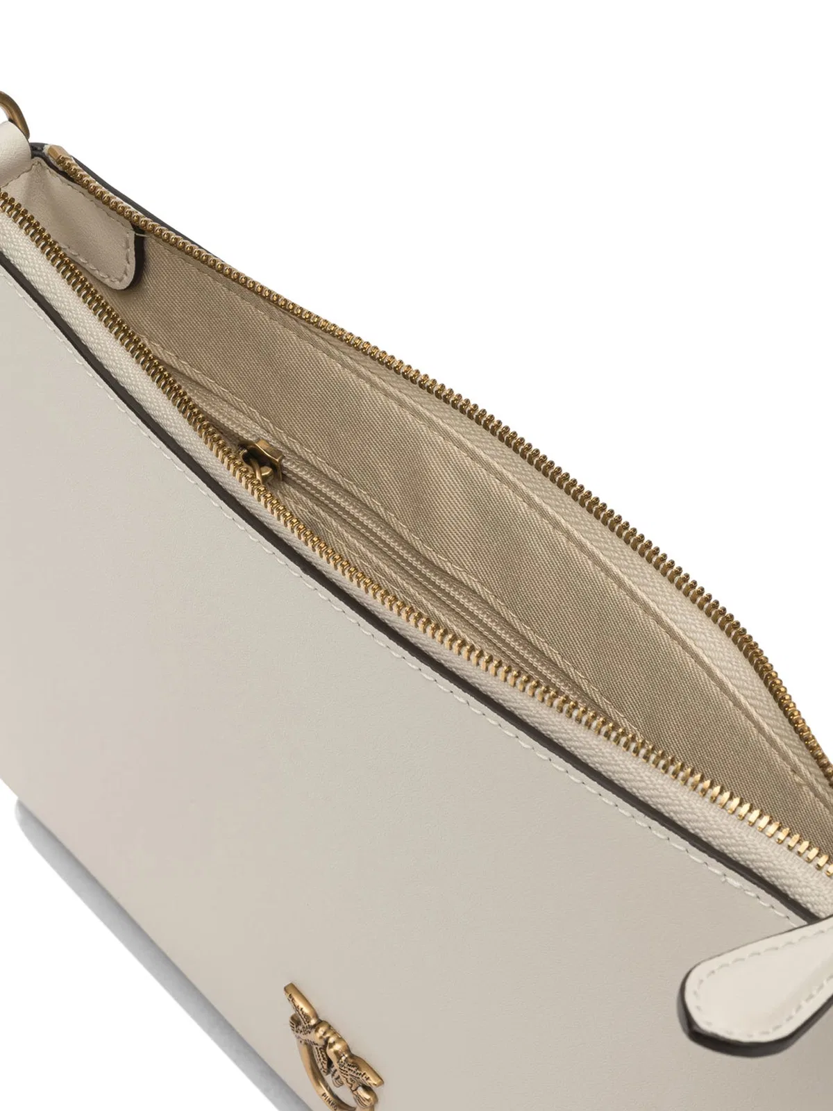 Pinko White Goat Hair Clutch