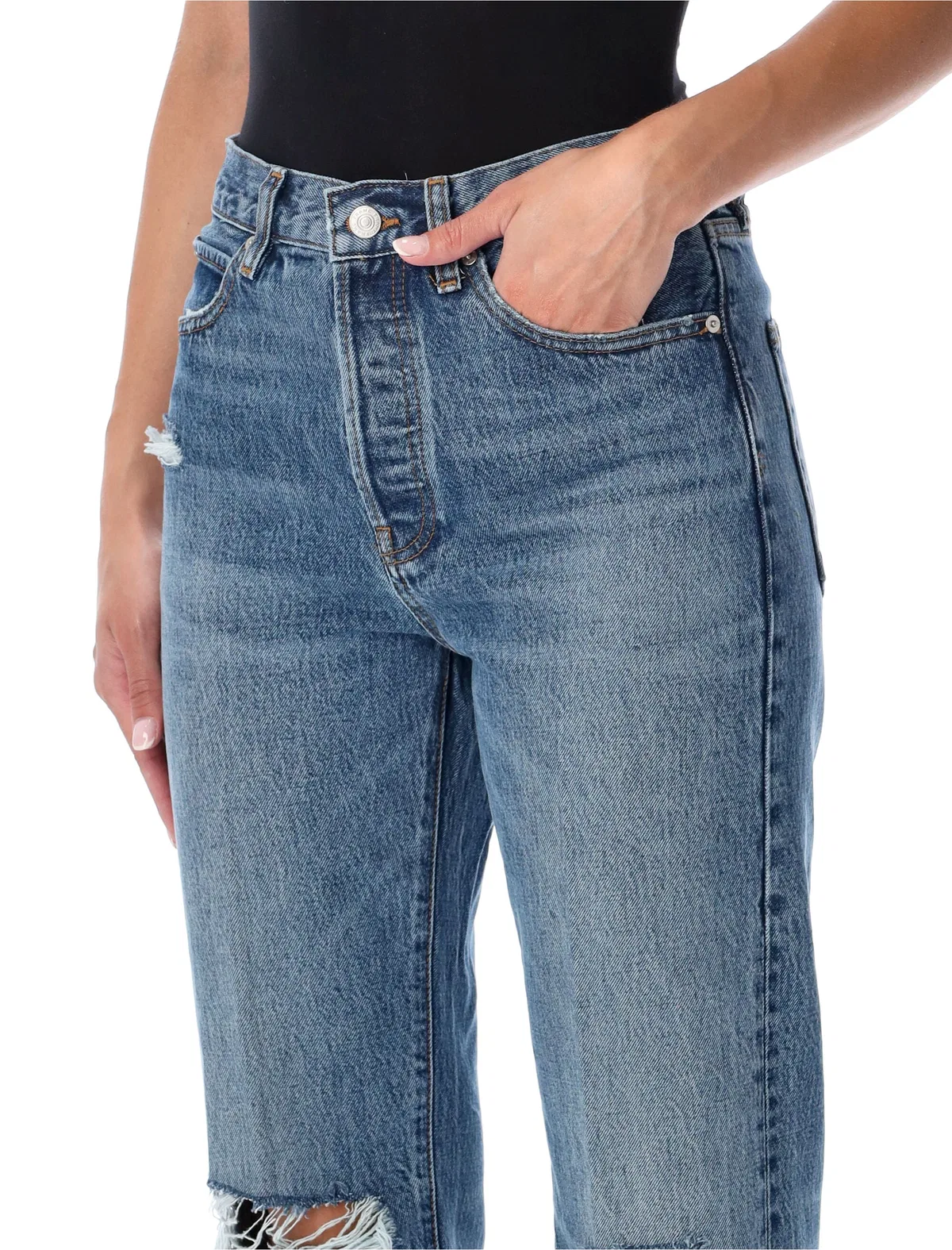 Frame The Vertical Straight-Leg Jeans