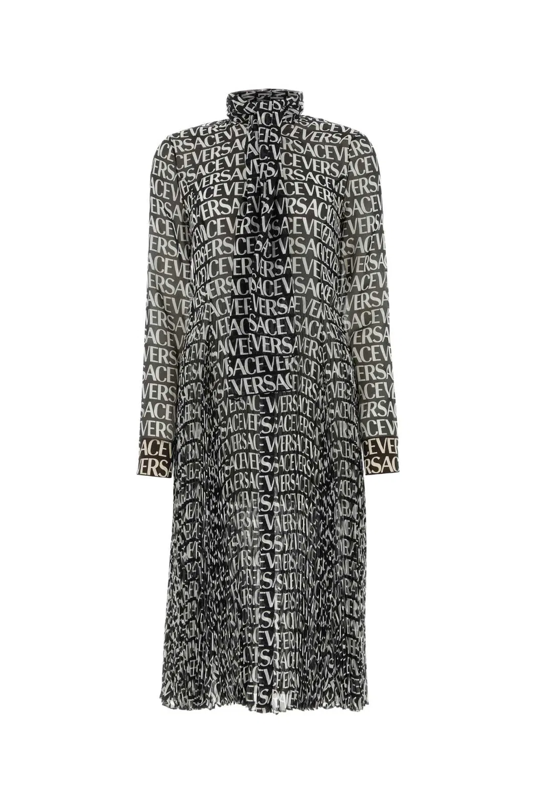 Versace Printed Crepe Shirt Dress