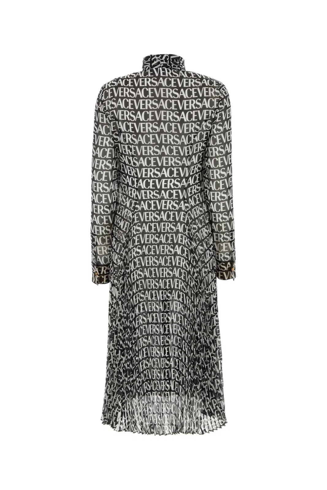 Versace Printed Crepe Shirt Dress