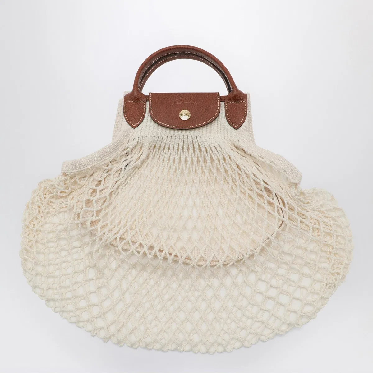 Longchamp Ecru La Pliage Filet Small