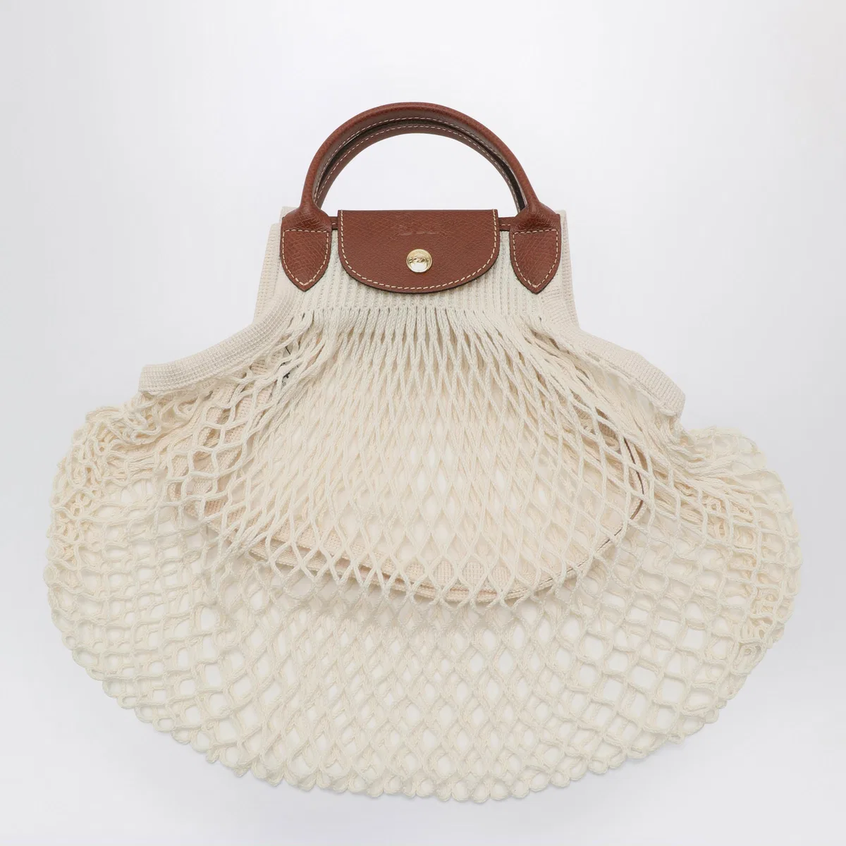 Longchamp Ecru La Pliage Filet Small