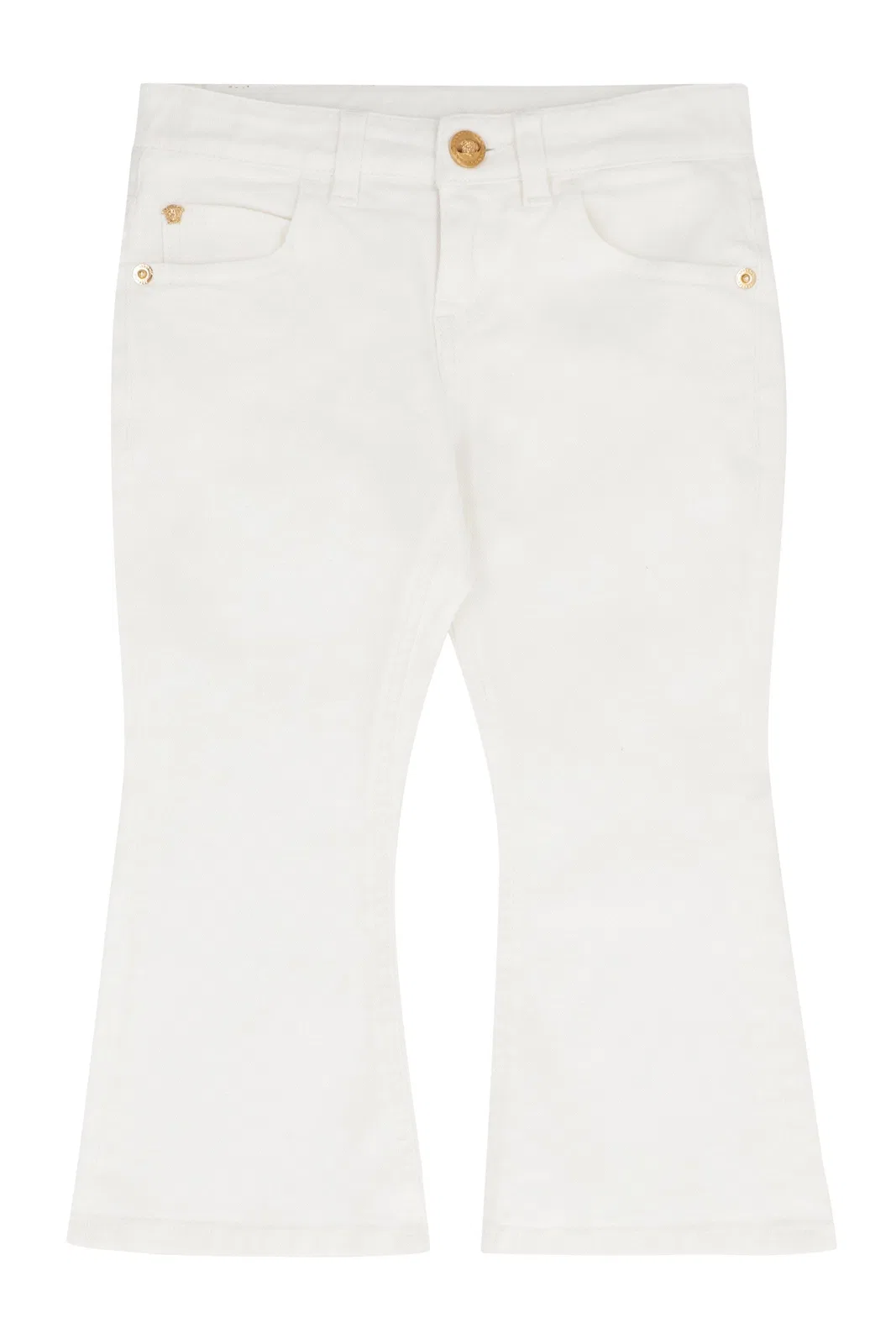 Young Versace Cotton Flared Jeans