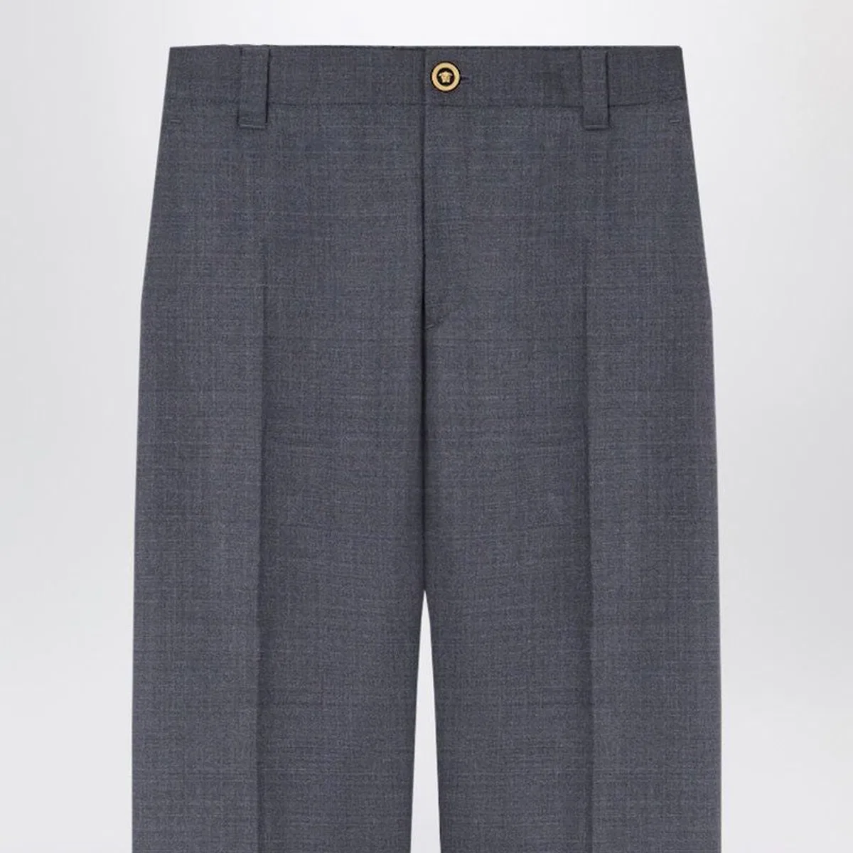 Versace Grey Pure Virgin Wool Trousers