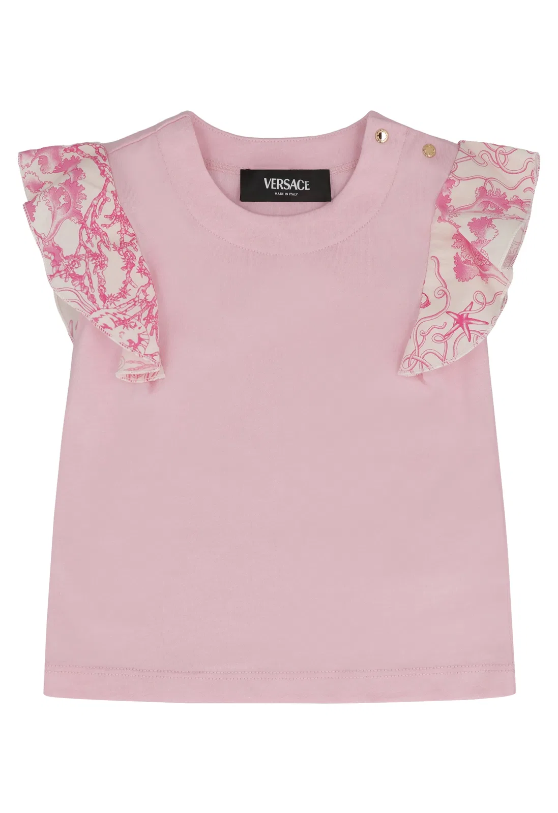 Young Versace Cotton Crew-Neck T-Shirt
