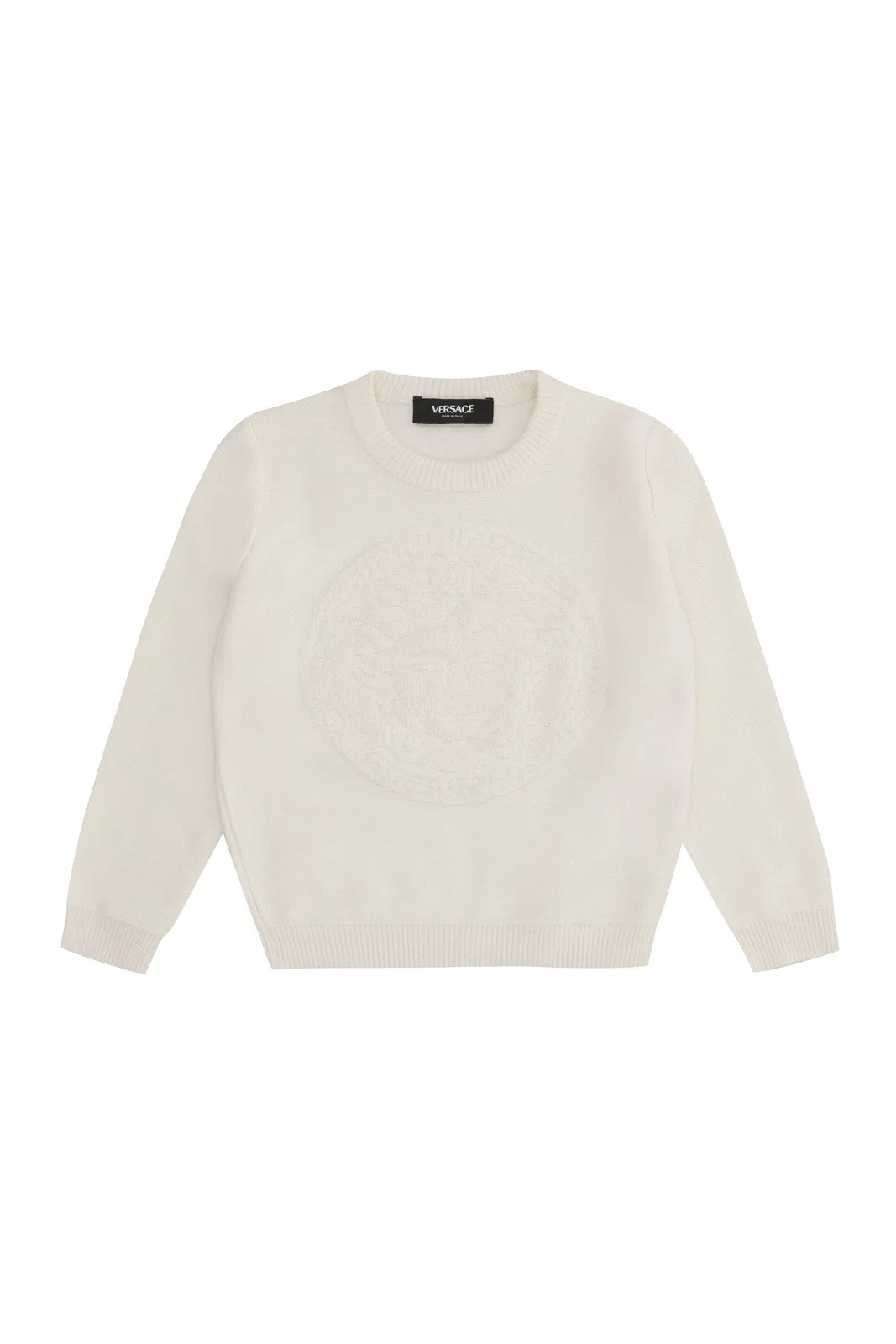 Young Versace Wool-Blend Crew-Neck Sweater