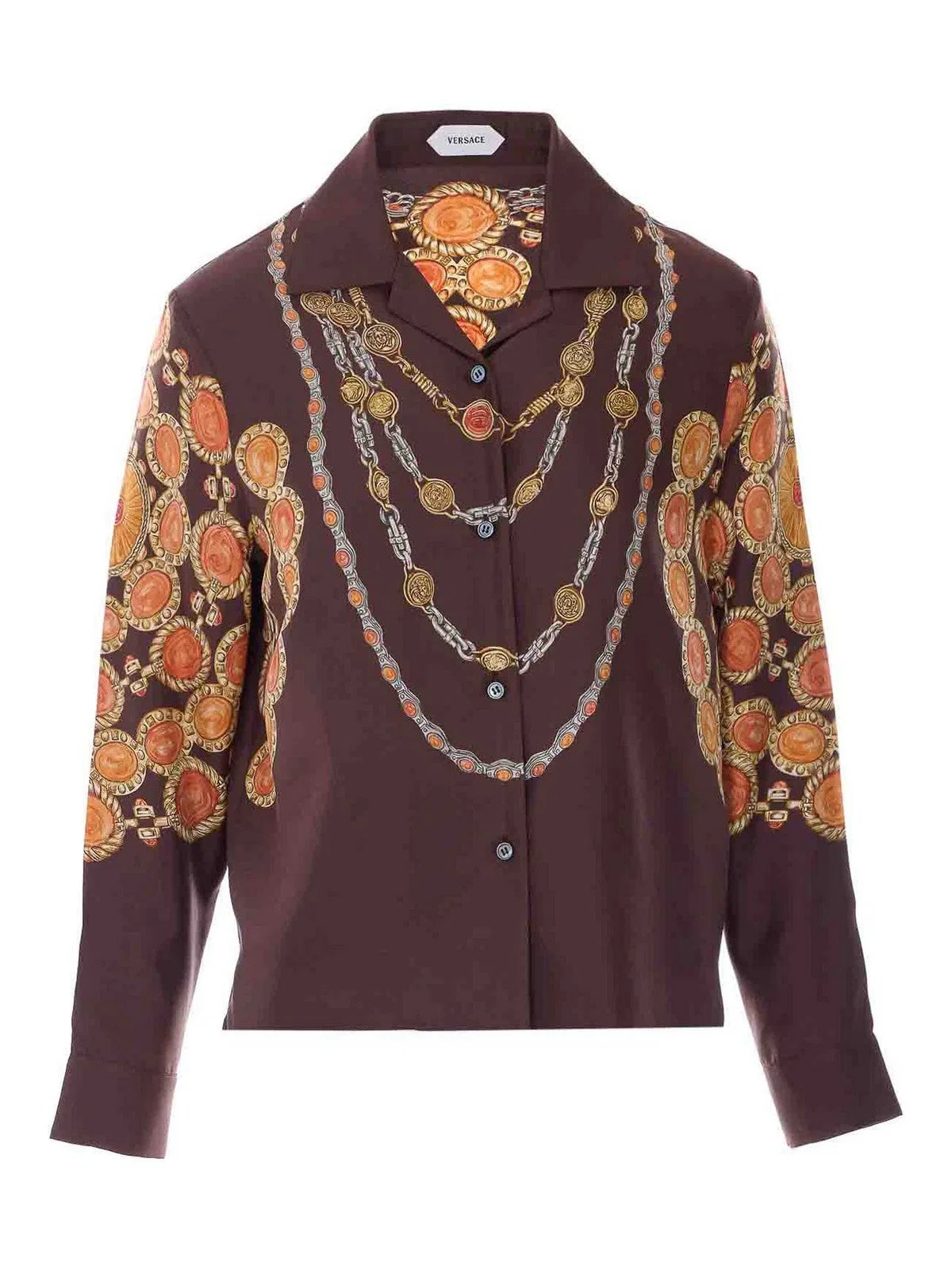 Versace Printed Silk Twill Shirt