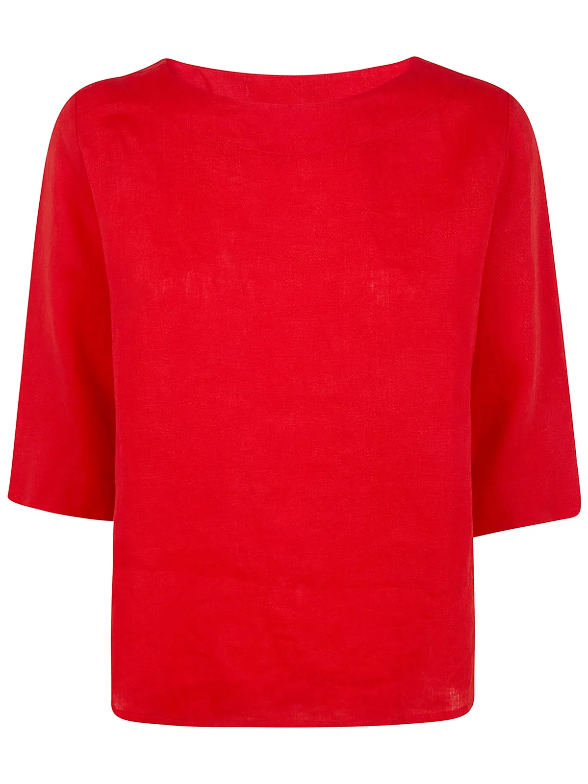 Why Ci Red Linen Blouse