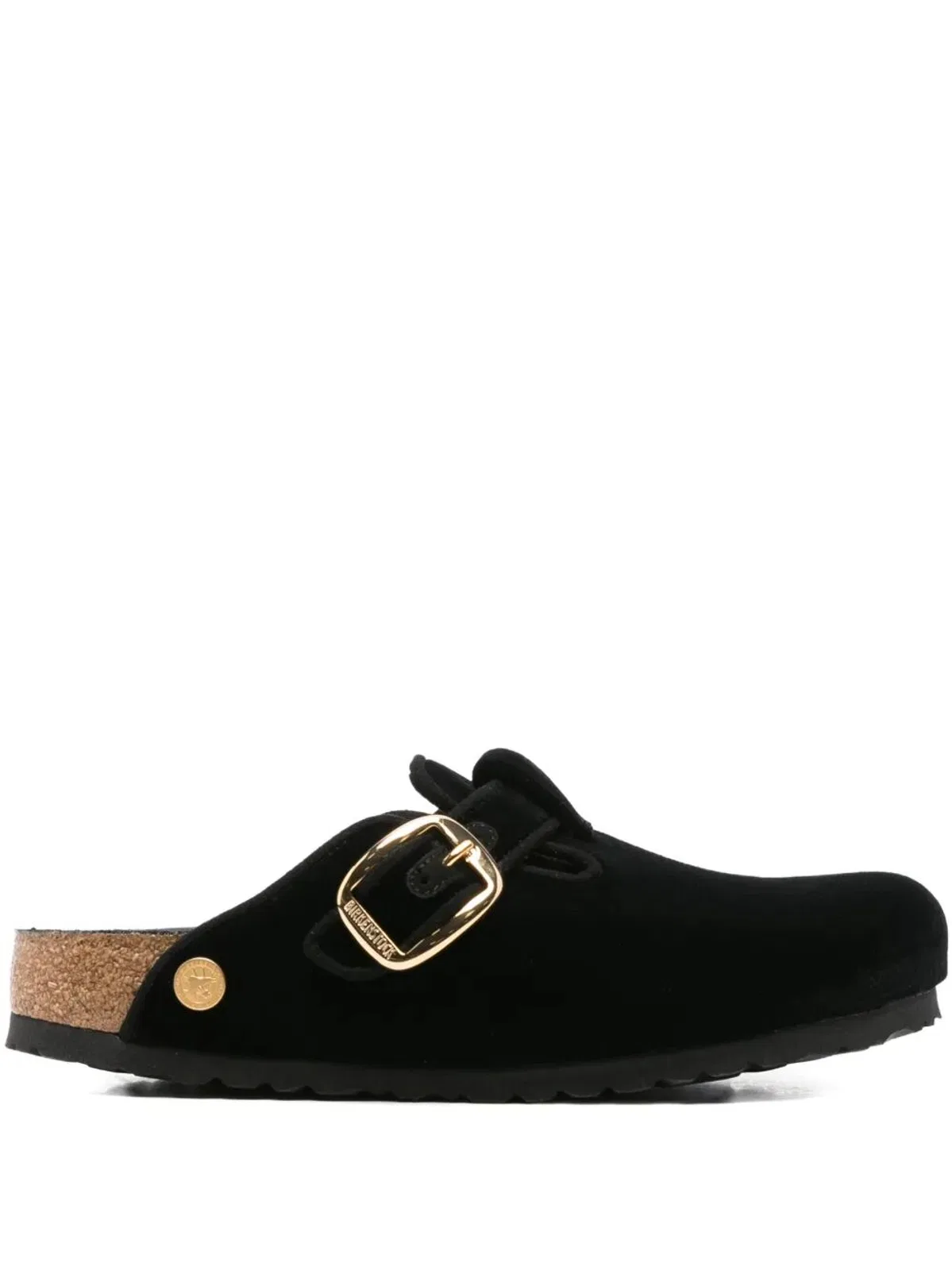 Birkenstock Boston Big Buckle Velvet Mule