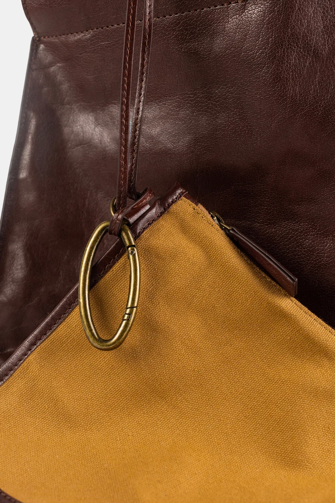 Bea Mombaers Sac Shopper East West En Cuir Marron