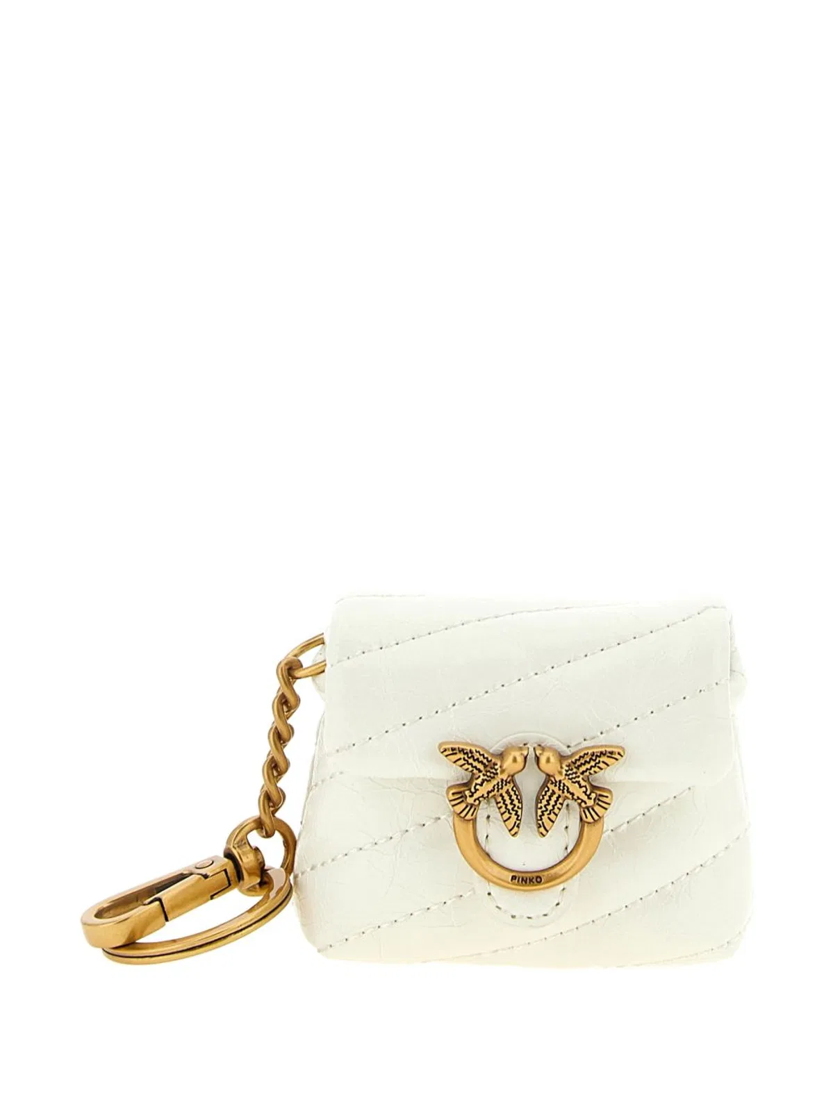 Pinko White Gold Leather Accessories