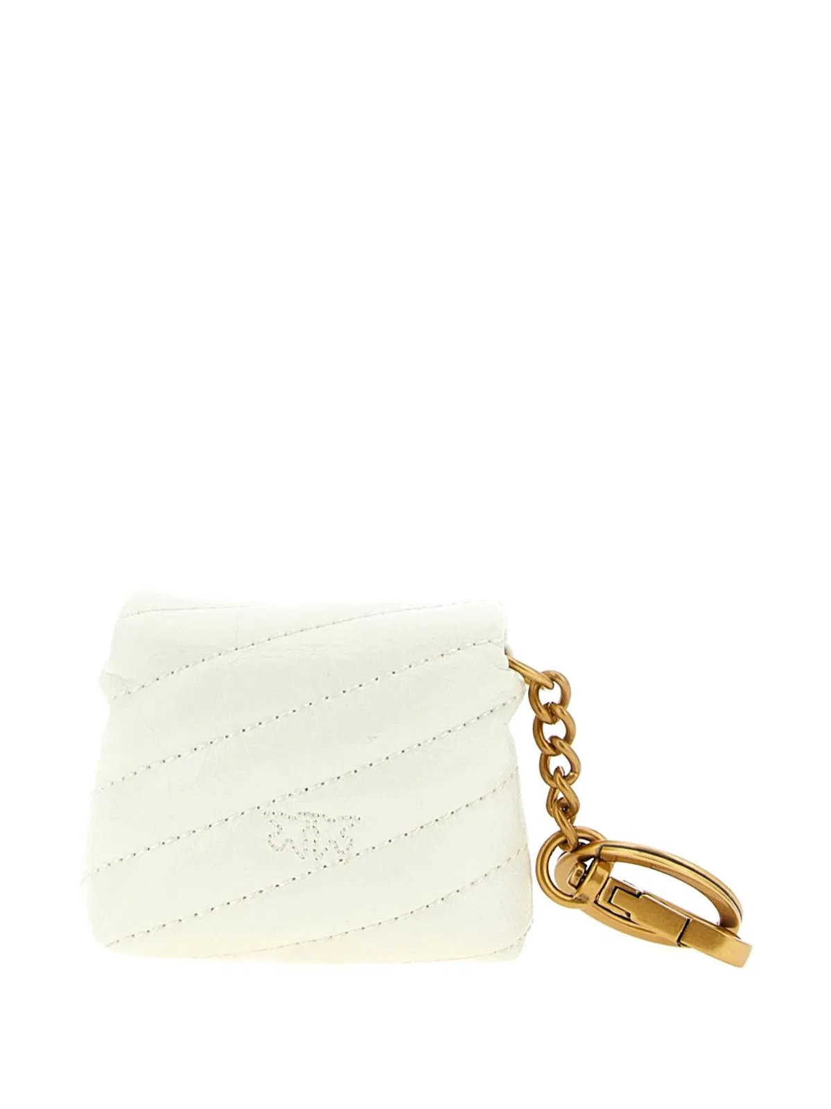 Pinko White Gold Leather Accessories