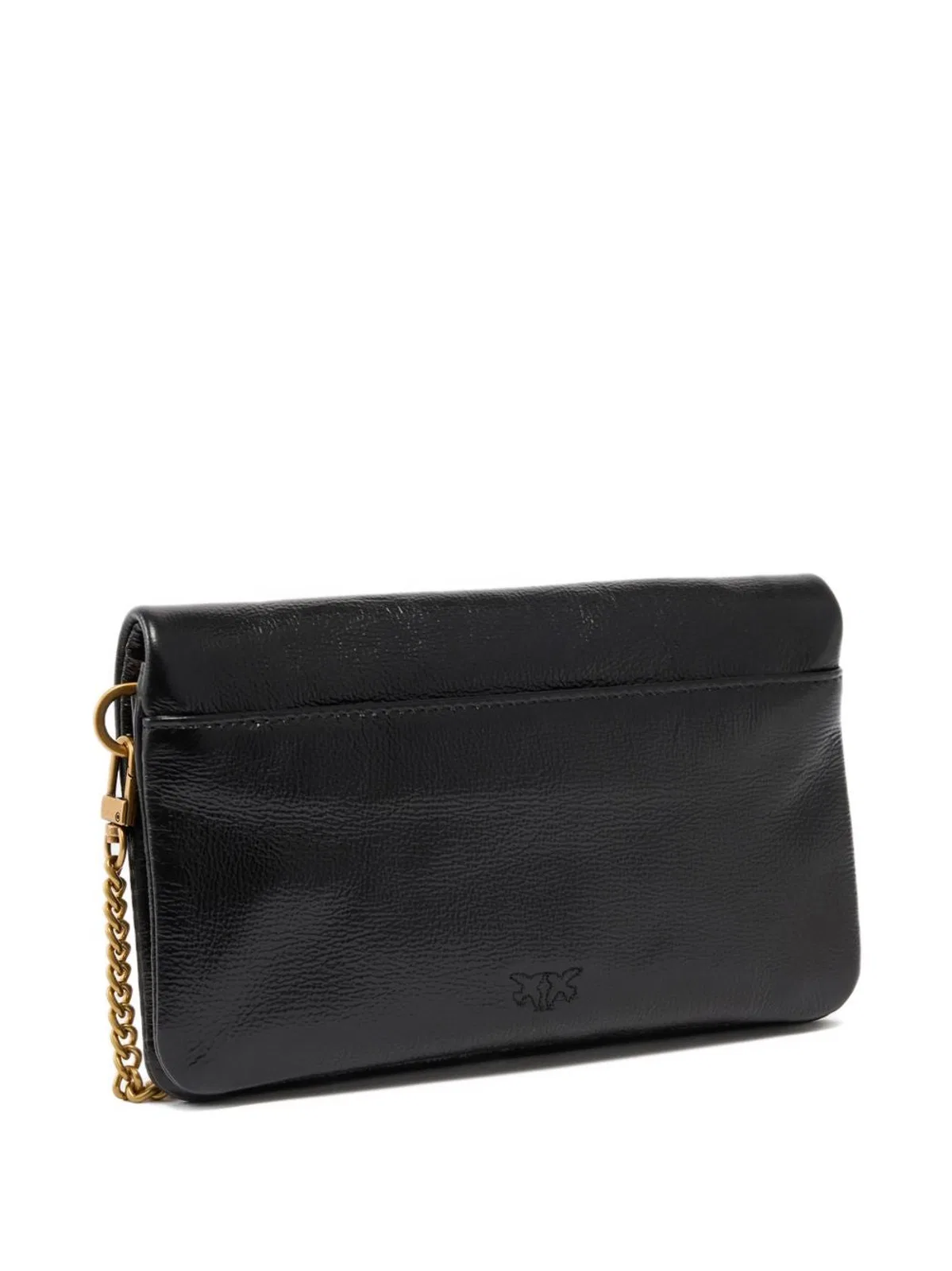 Pinko Black Gold Leather Handbag