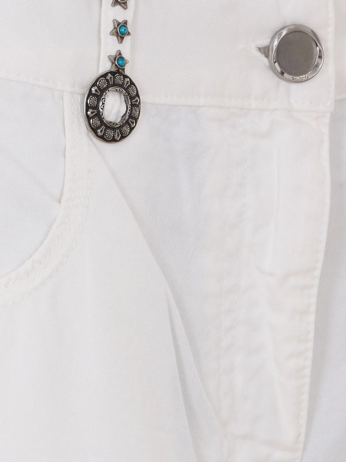 Pinko White Cotton Shorts