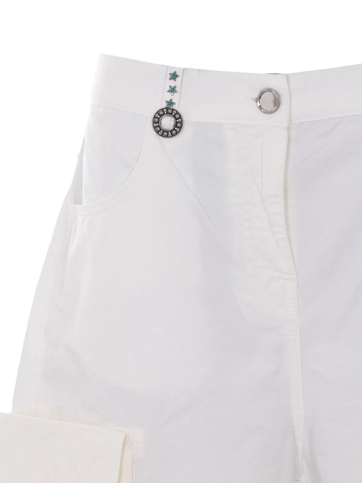 Pinko White Cotton Shorts