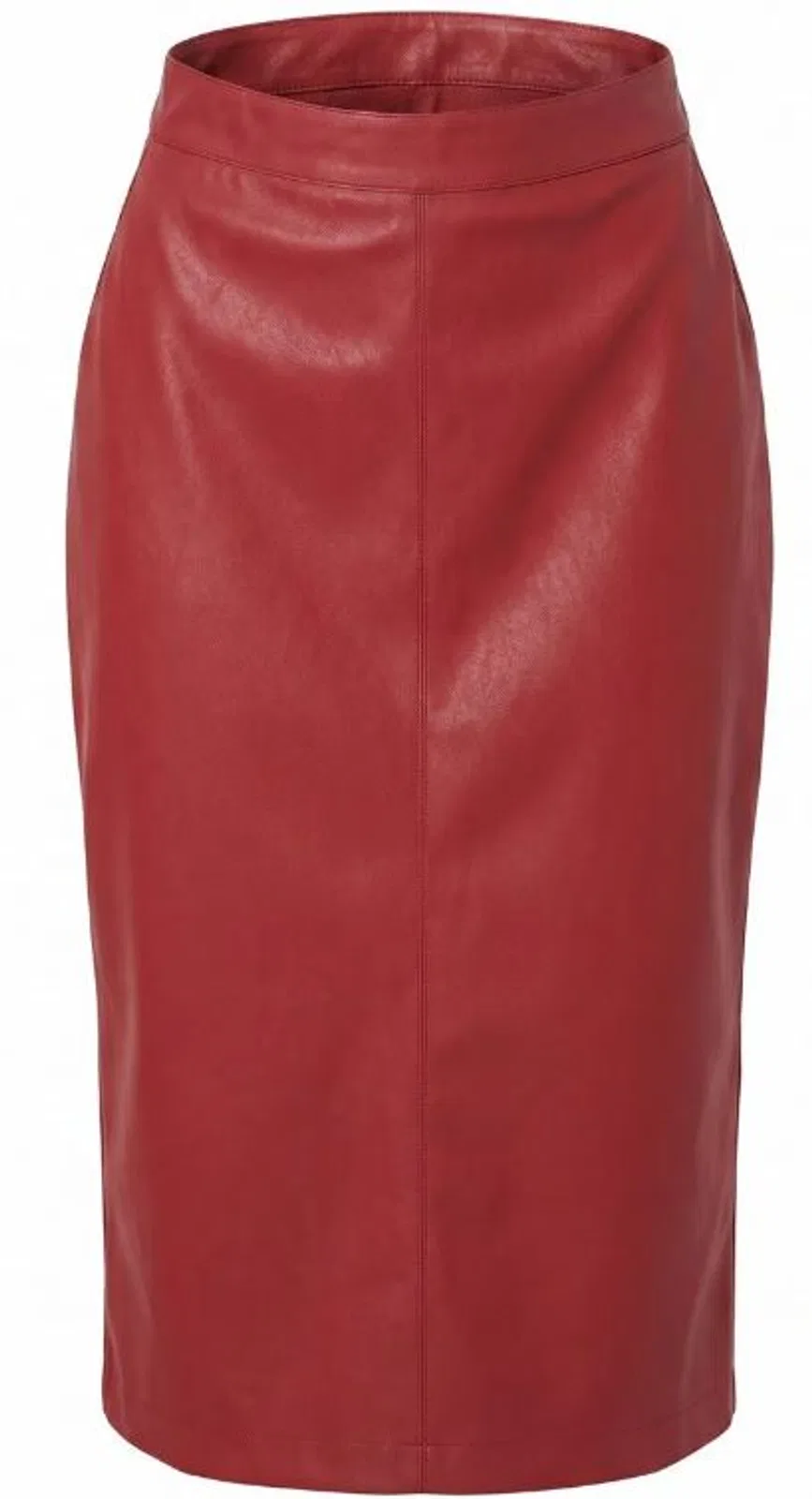 Pinko Red Polyester Flared Skirt