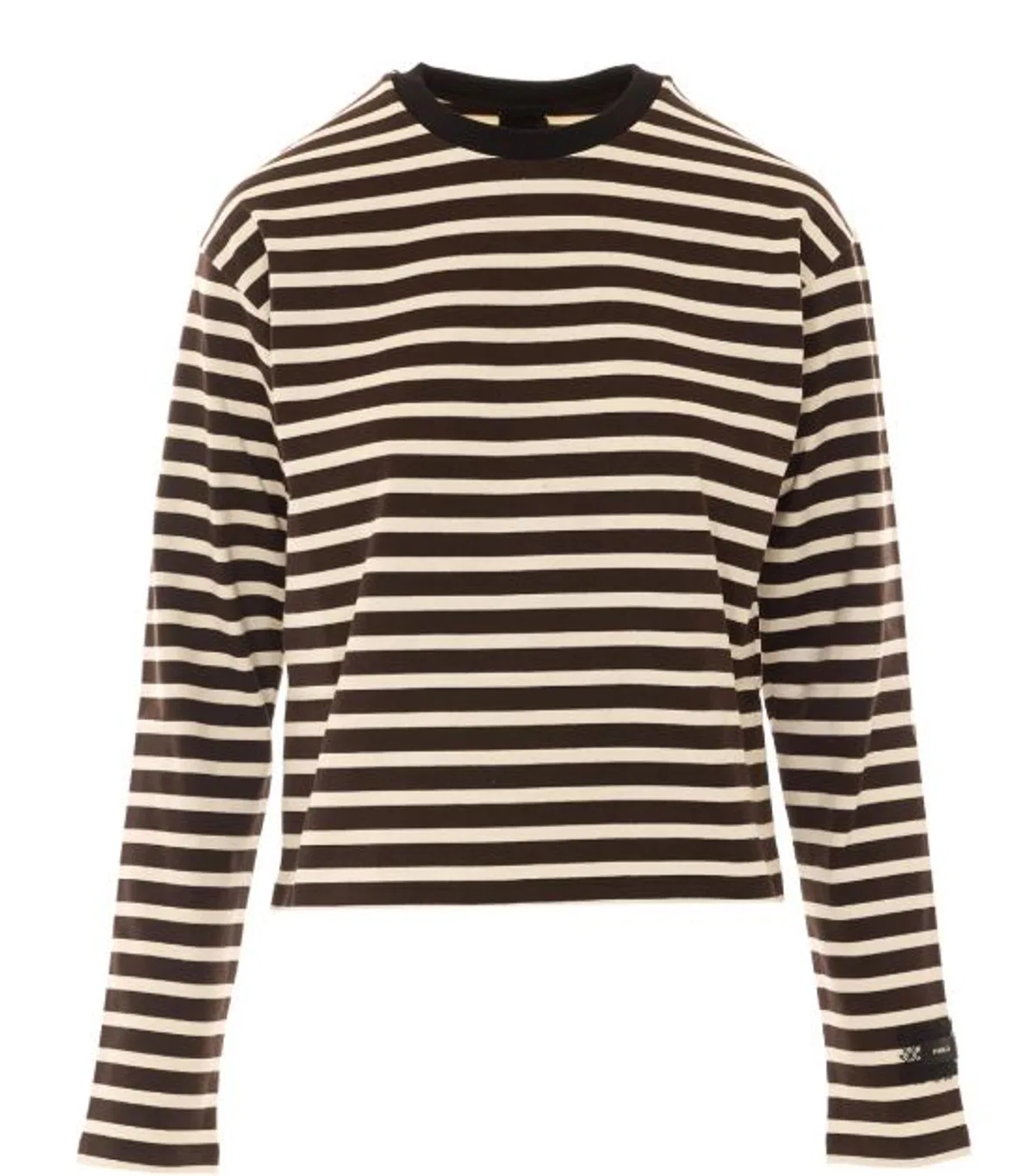 Pinko Brown Cotton Knit Sweater