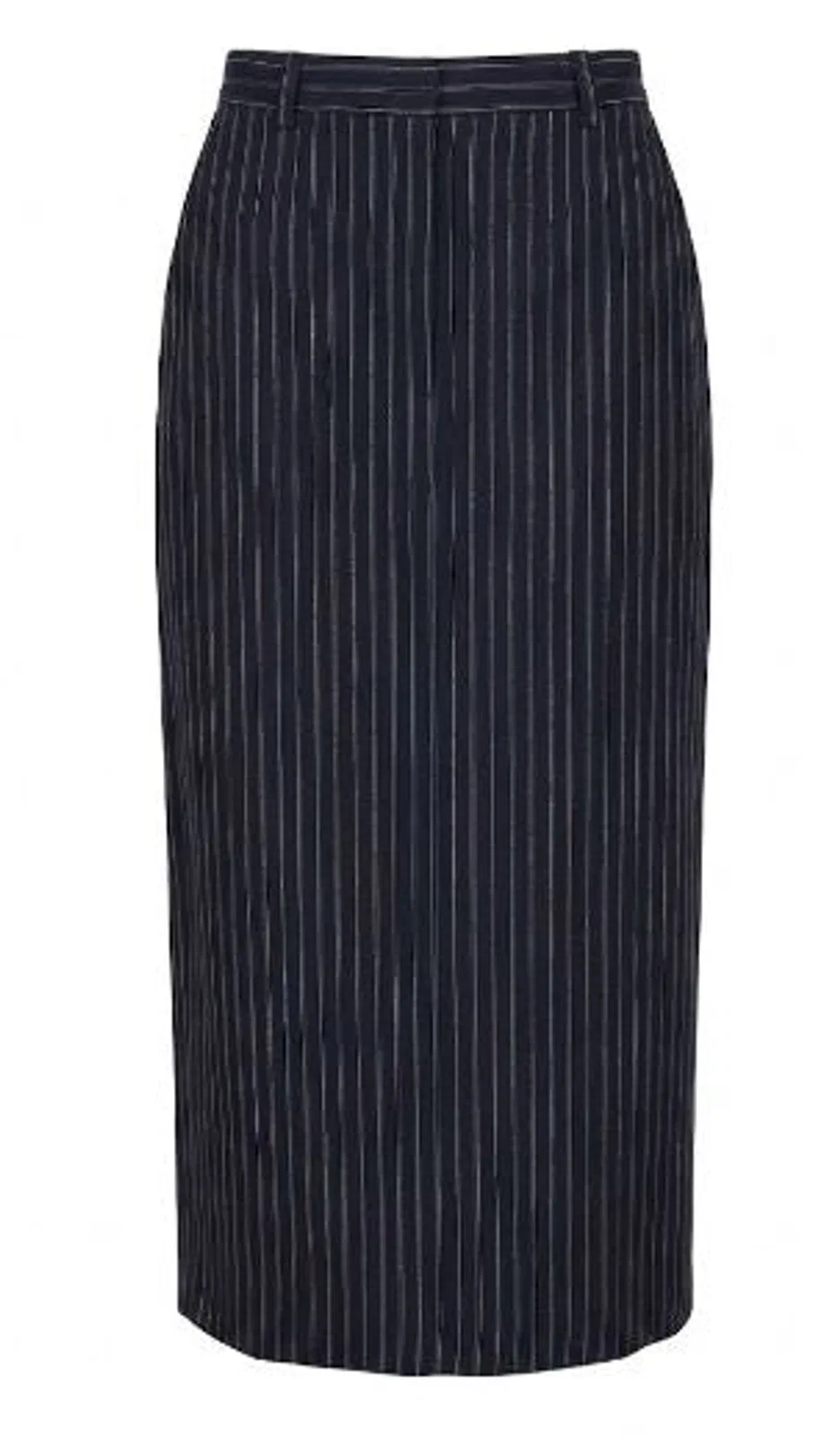 Pinko Navy Blue Pinstripe Pattern Skirt