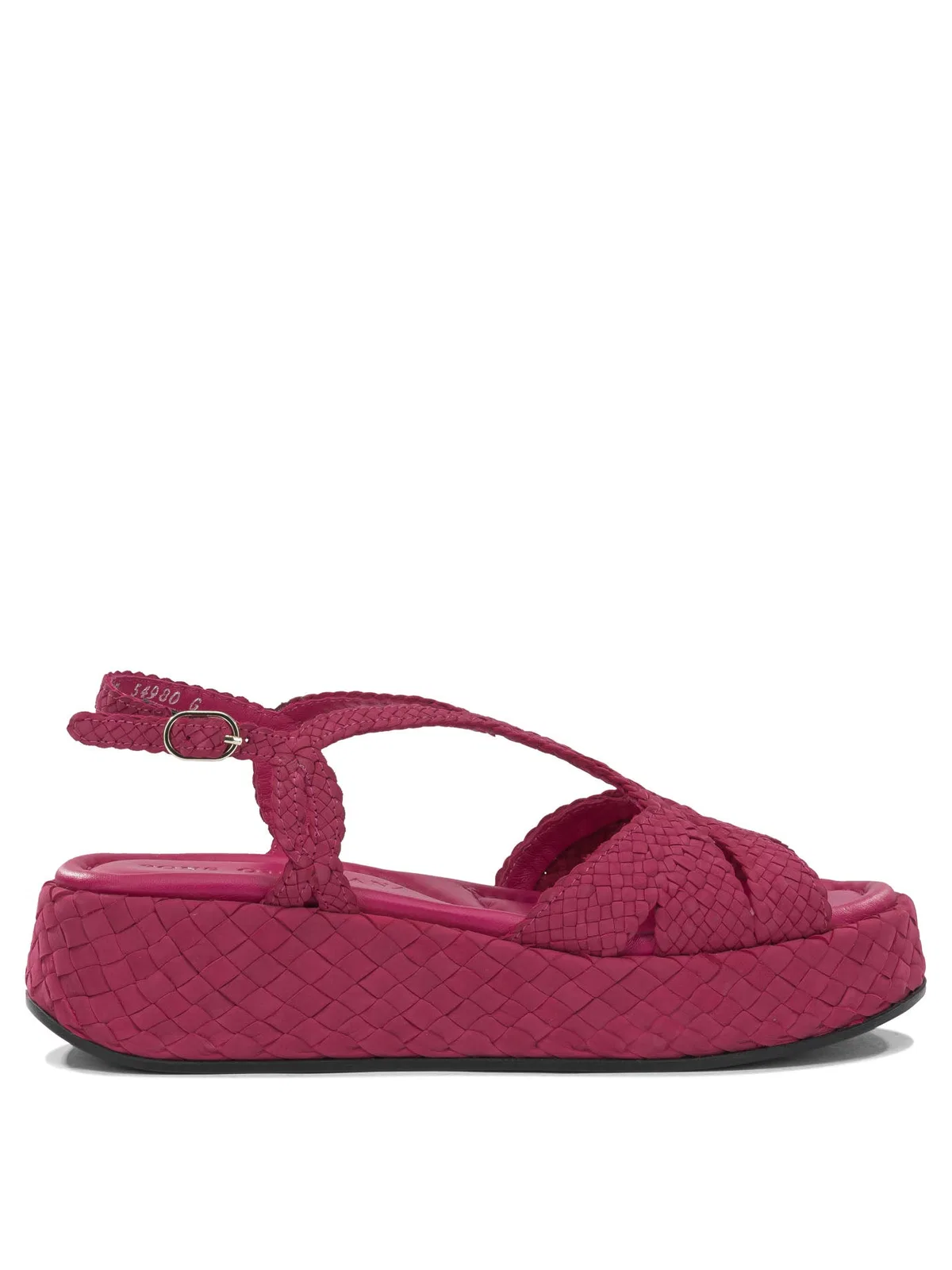 Pons Quintana Fuchsia Leather Rubber Sandals