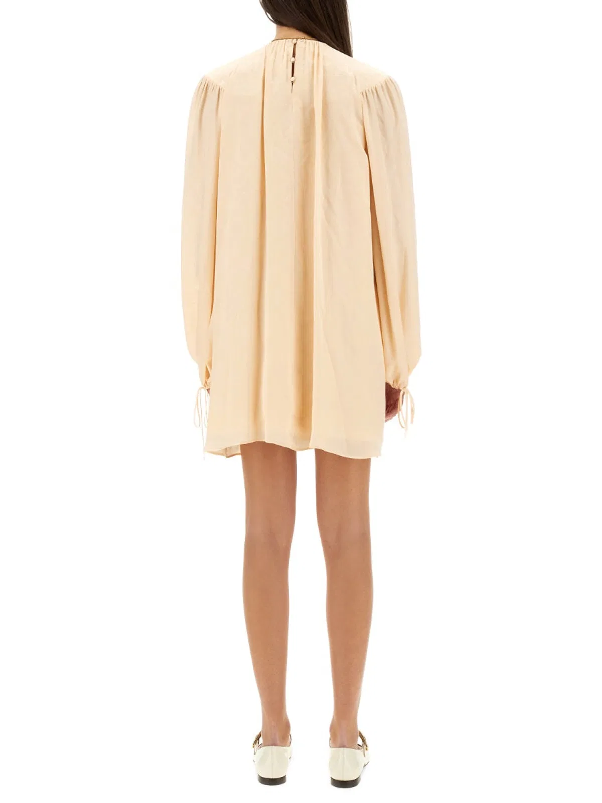Chloé Silk Shirred Mini Dress