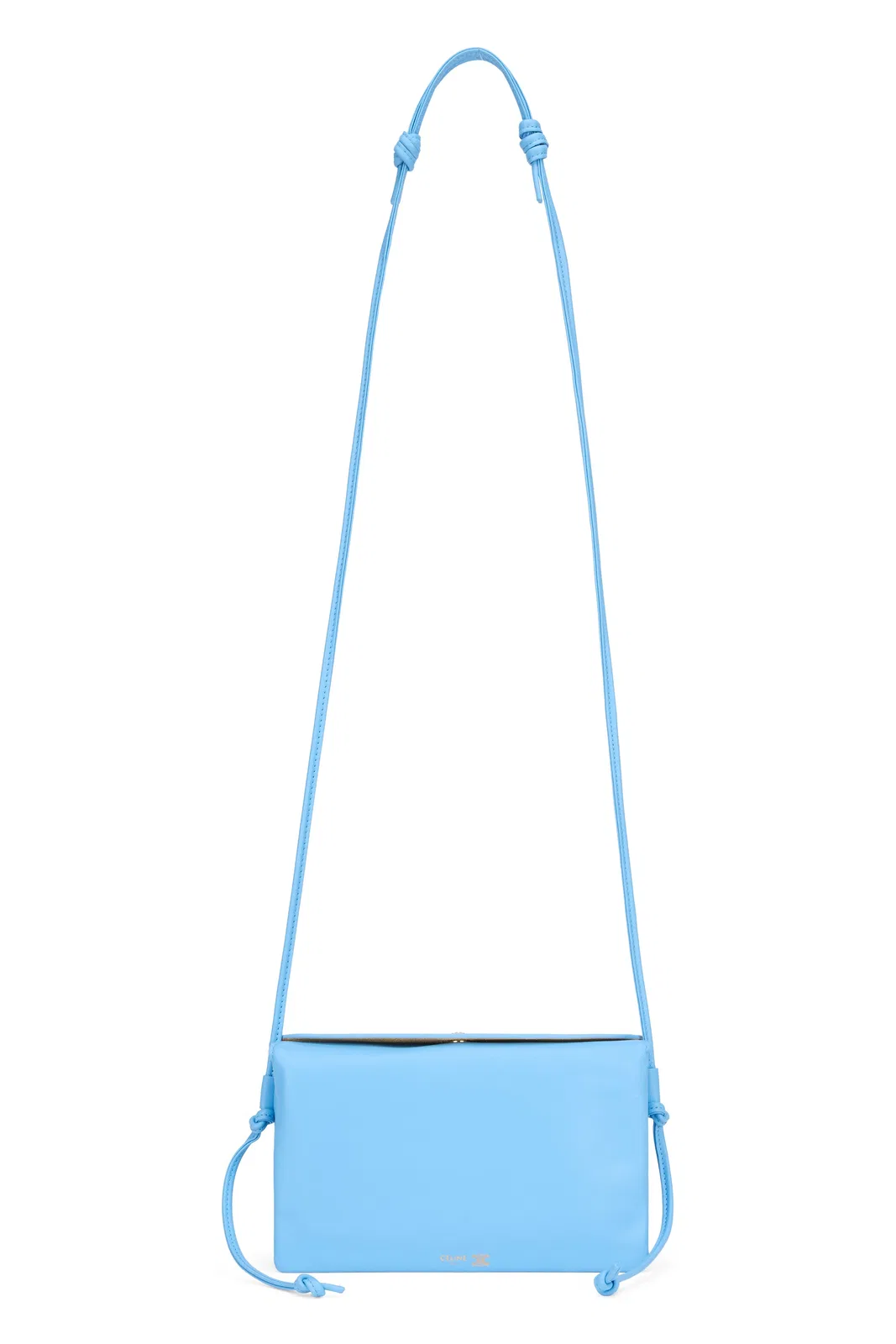 Celine Sky Blue Trio Lamb Leather Shoulder Bag