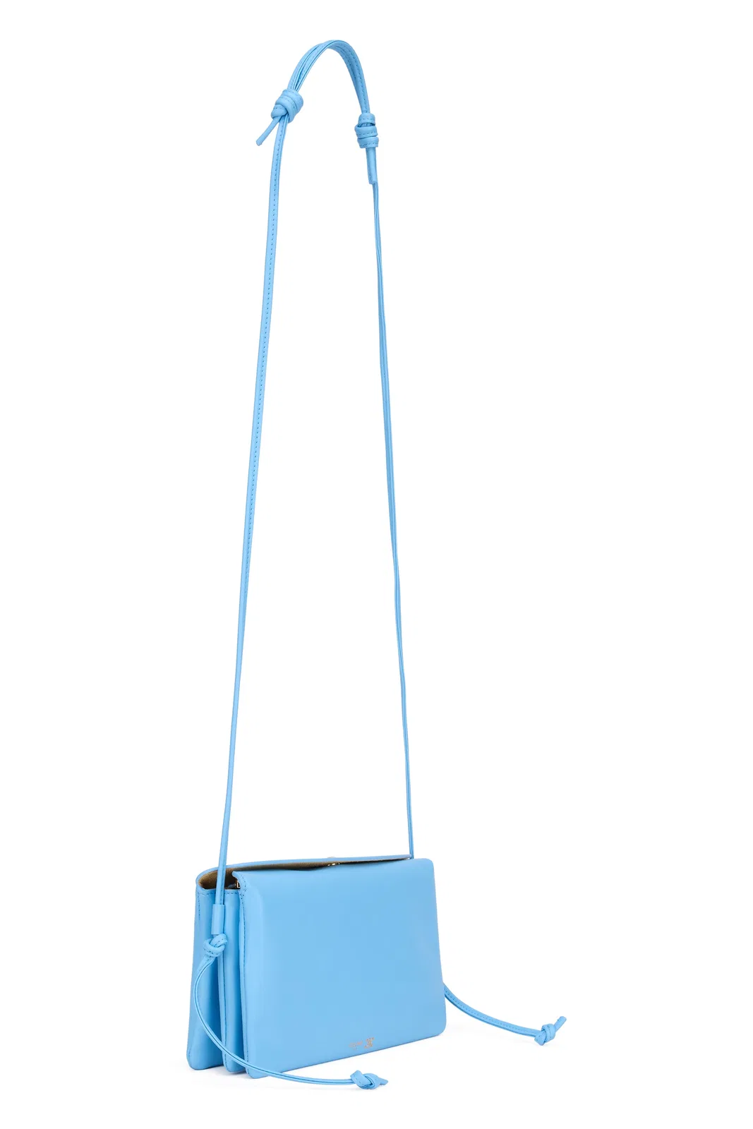 Celine Sky Blue Trio Lamb Leather Shoulder Bag
