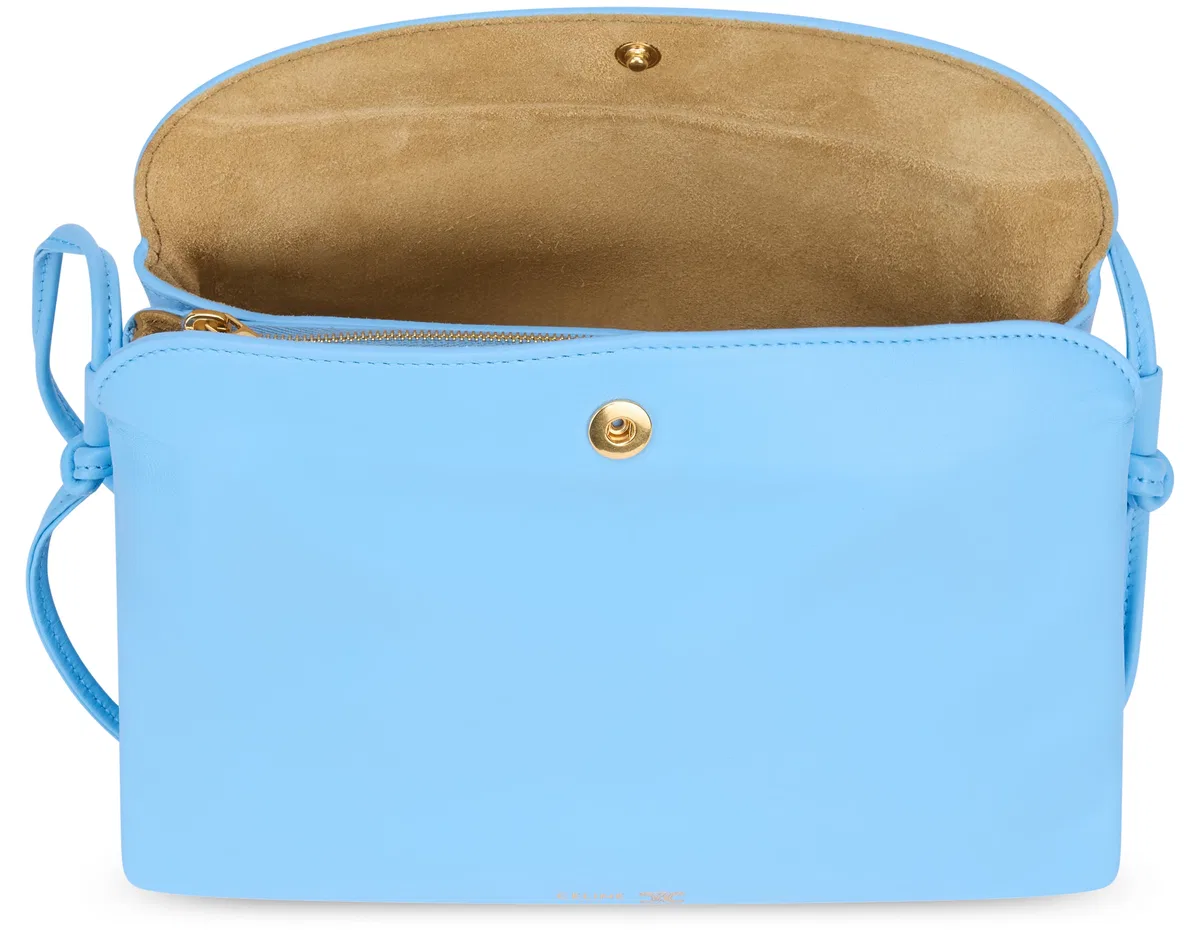 Celine Sky Blue Trio Lamb Leather Shoulder Bag