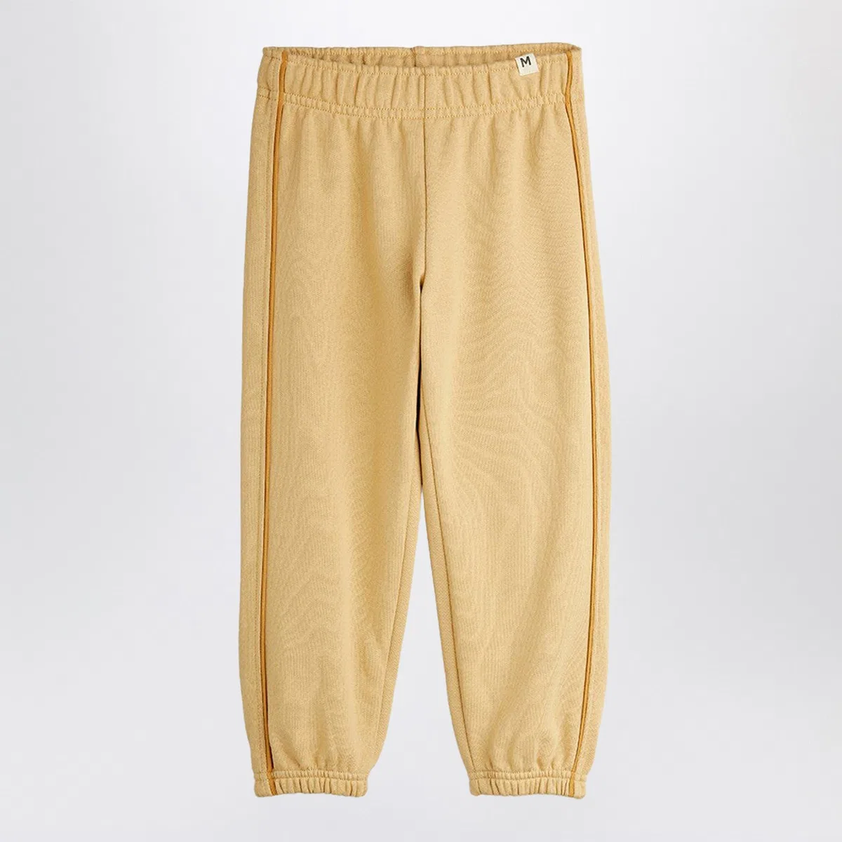 Mini rodini Beige Plain Piping Sweatpants
