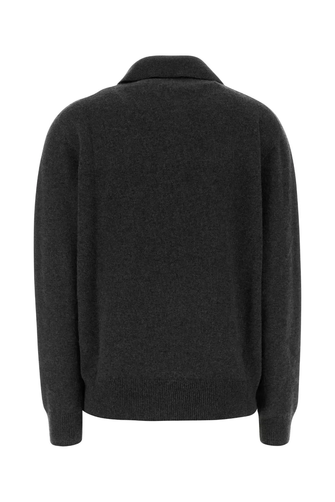 The Row Charcoal Cashmere Oashi Polo Shirt