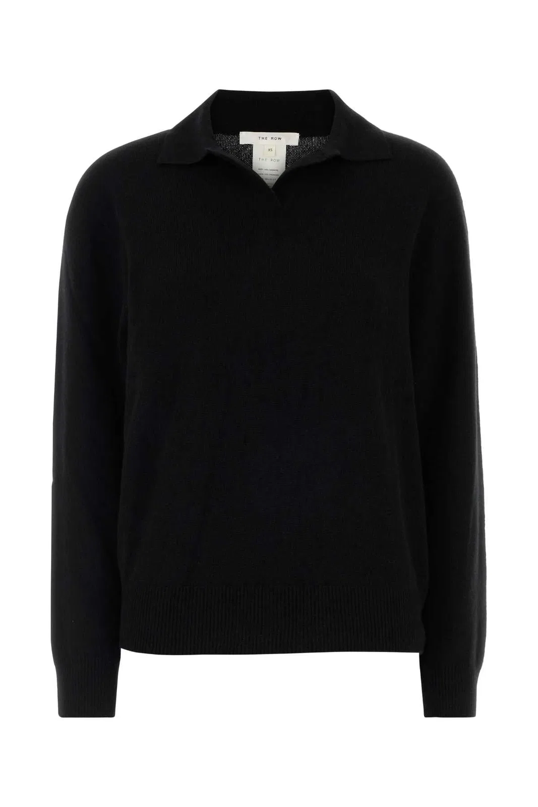 The Row Black Cashmere Oashi Polo Shirt