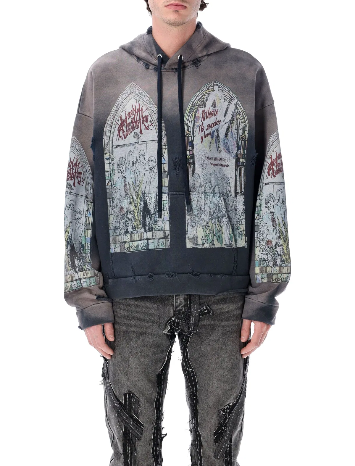 Who Decides War Motley Printed Hooded Sweatshirt