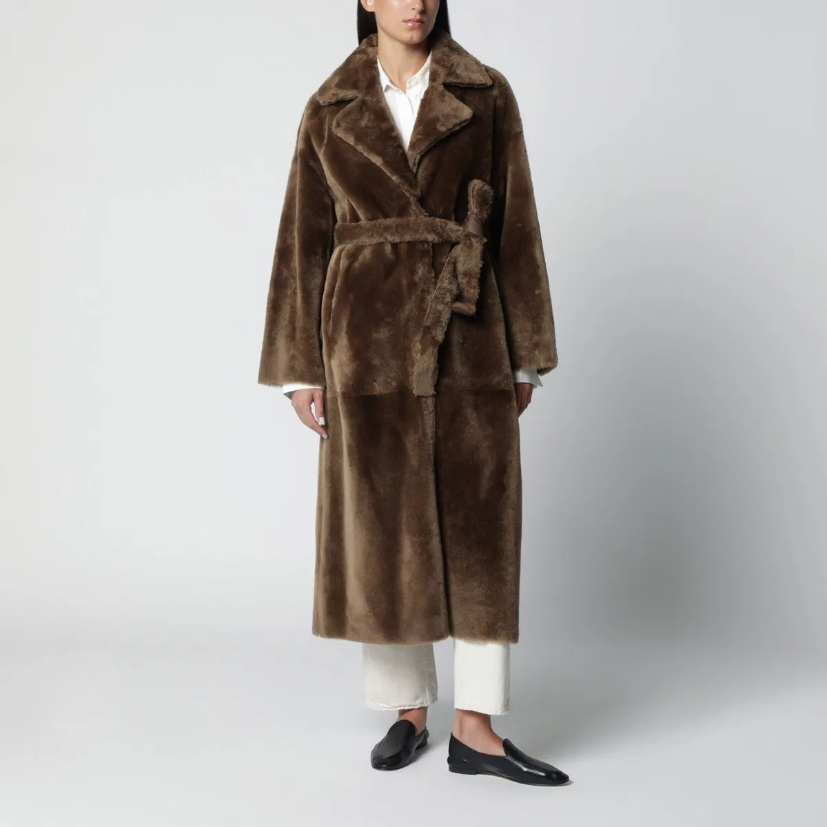 Arma Brown Rein Reversible Leather Coat