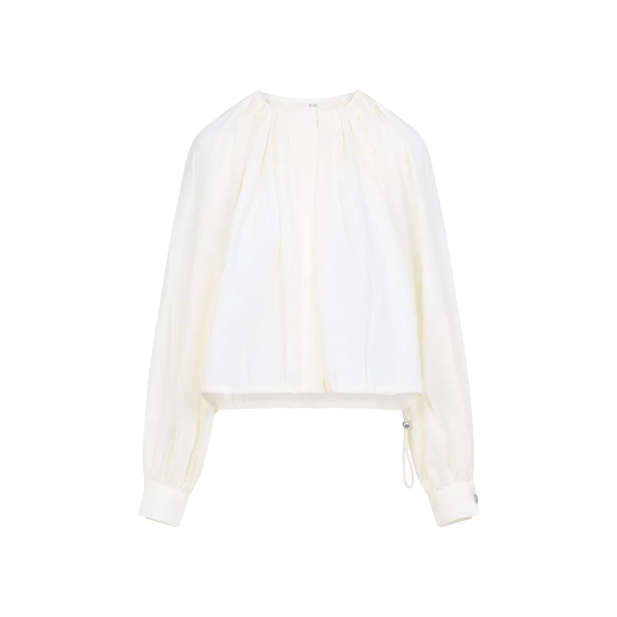 Co Milk White Gathered Shirt