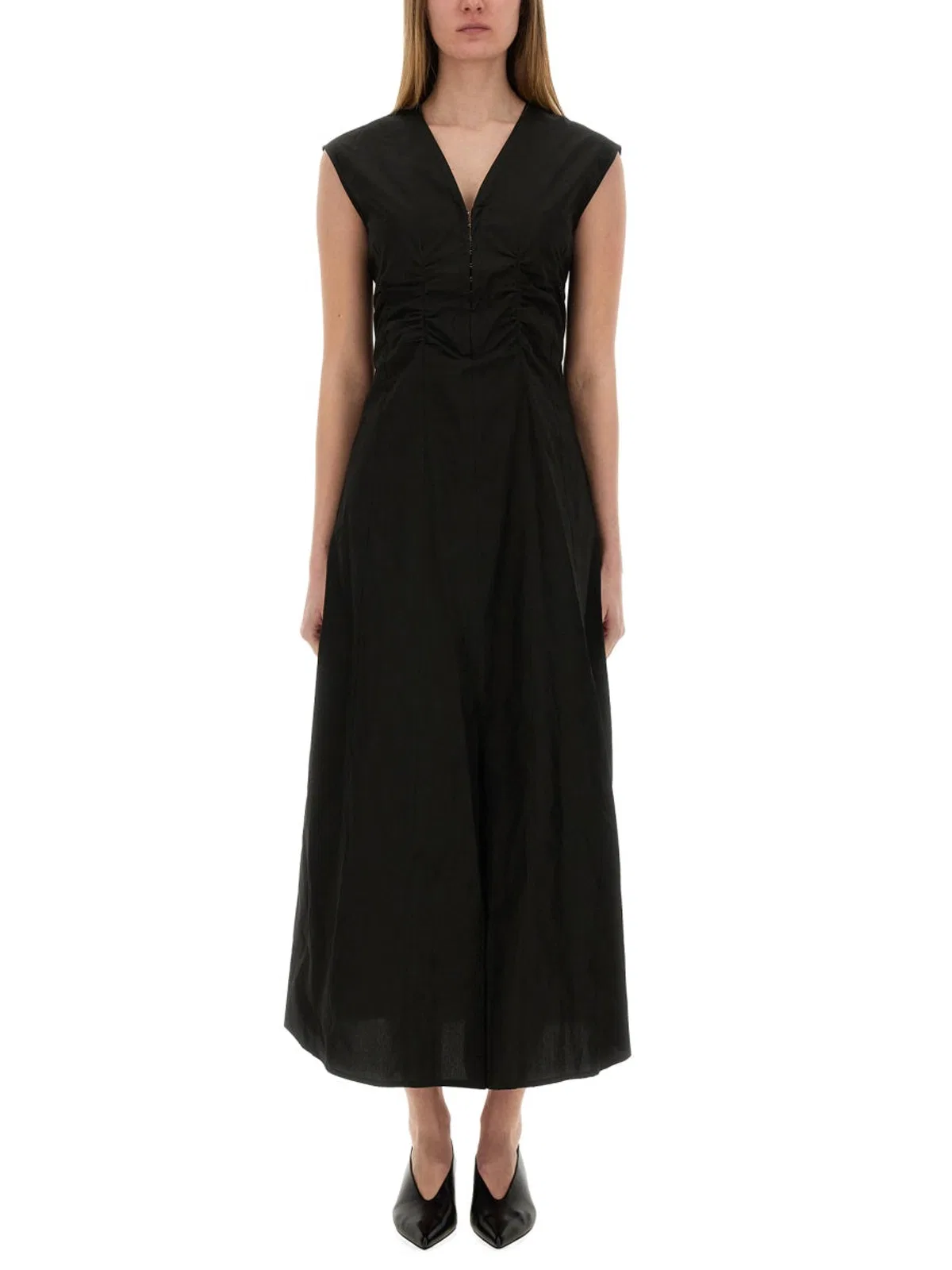 Alysi Long Poplin Dress