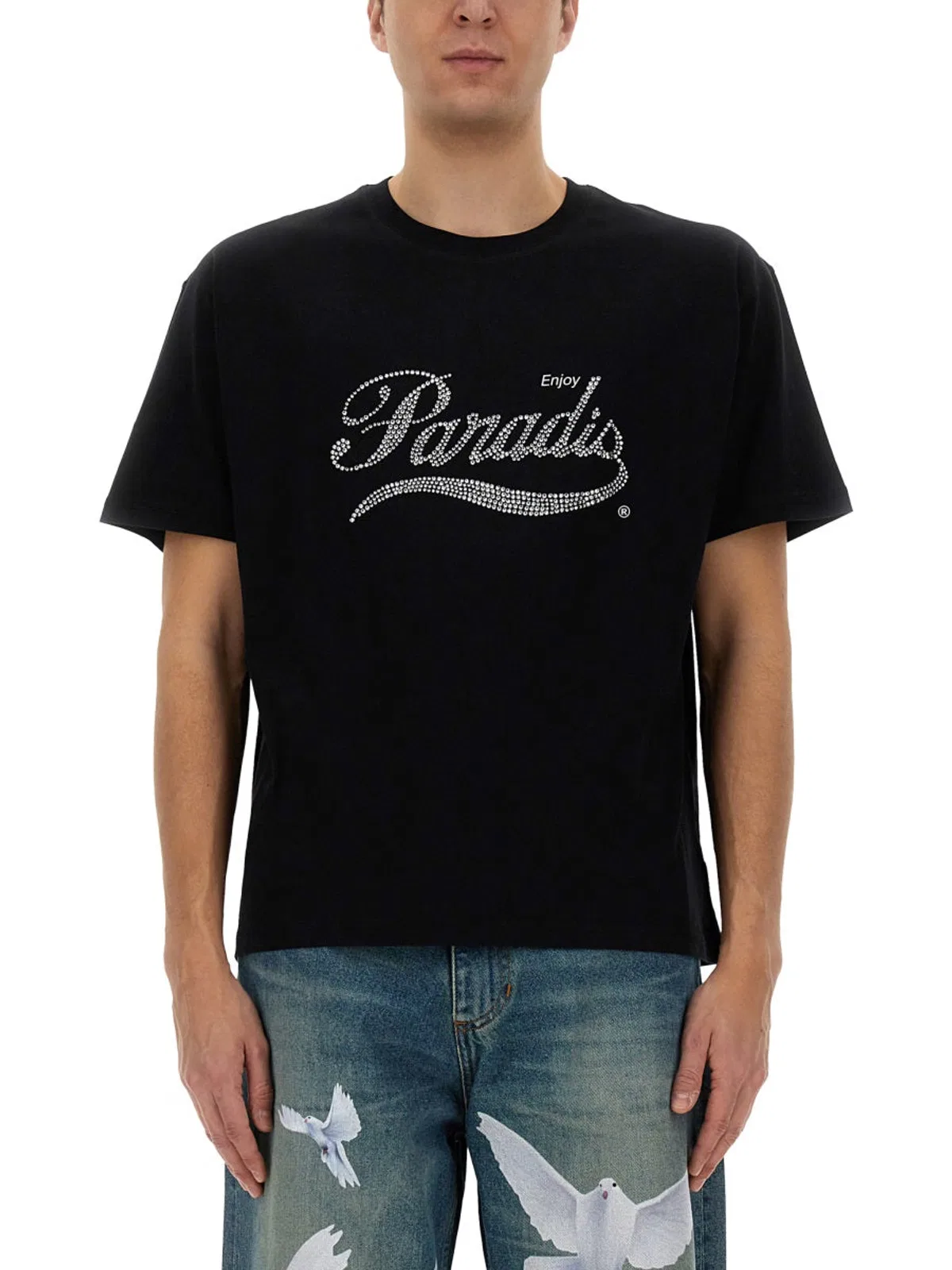 3Paradis 3.Paradis Crystal Logo T-Shirt