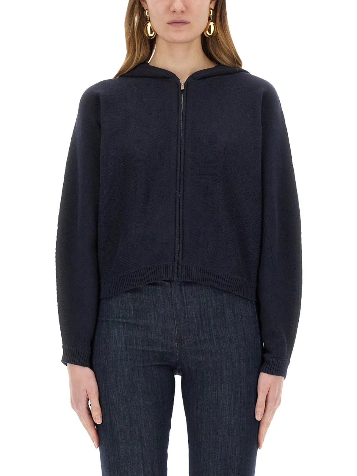 Theory Knit Sweatshirt With Zipper
