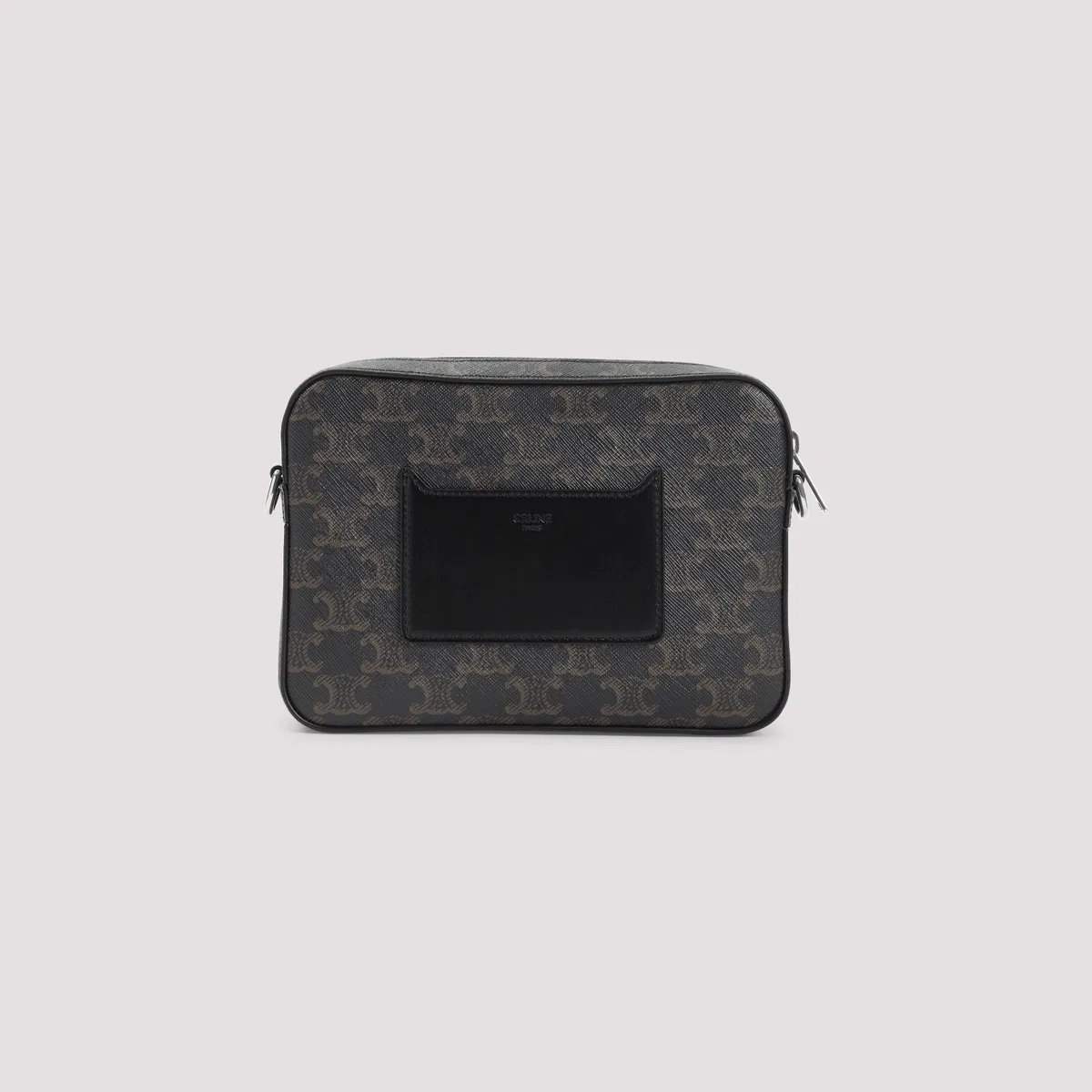 Celine Black Triomphe Textile Small Messenger S