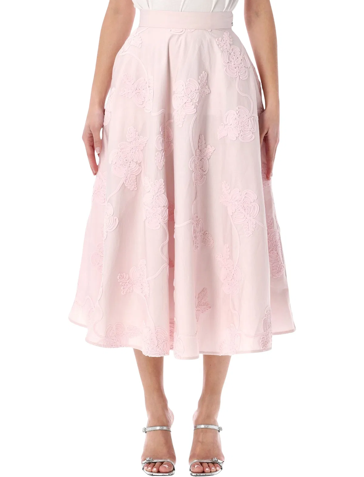 Rotate Birgerchristensen Rotate Light Pink Floral Maxi Skirt