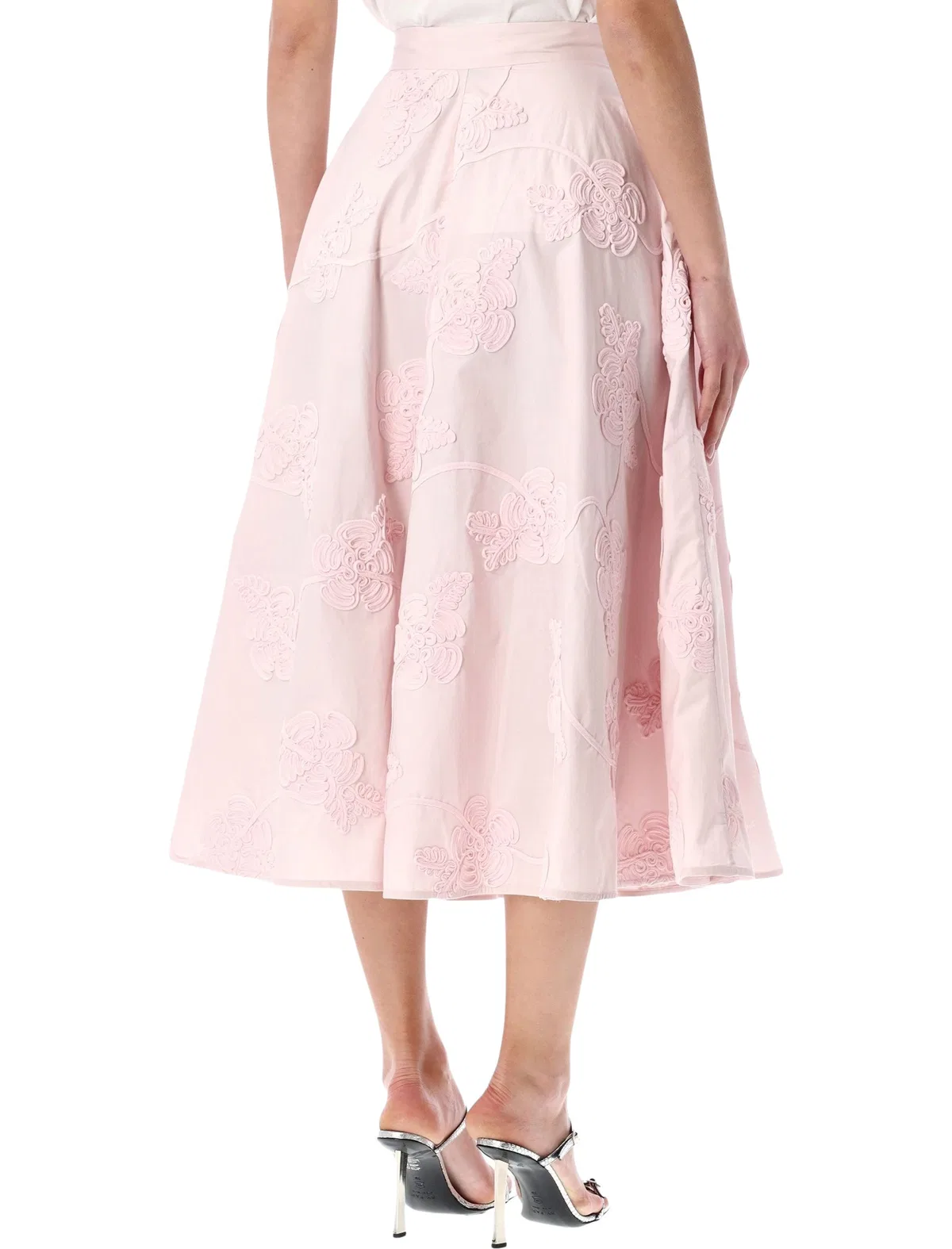 Rotate Birgerchristensen Rotate Light Pink Floral Maxi Skirt