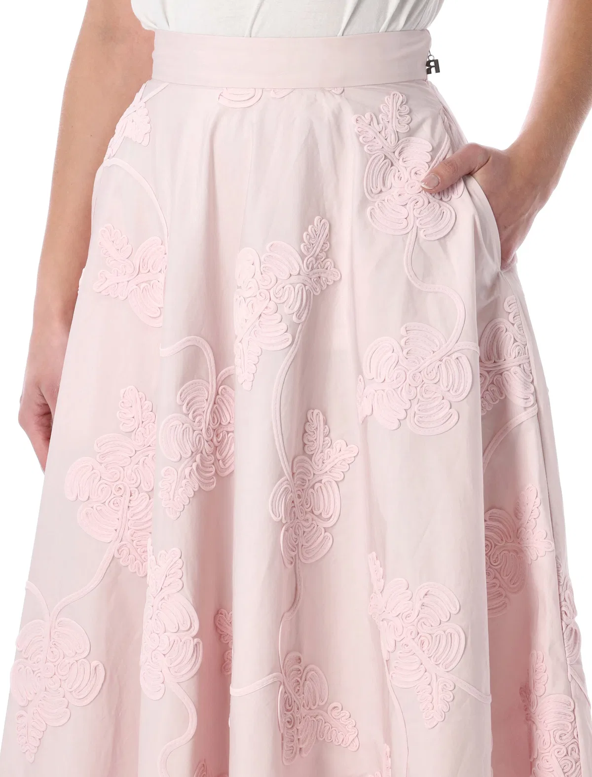 Rotate Birgerchristensen Rotate Light Pink Floral Maxi Skirt