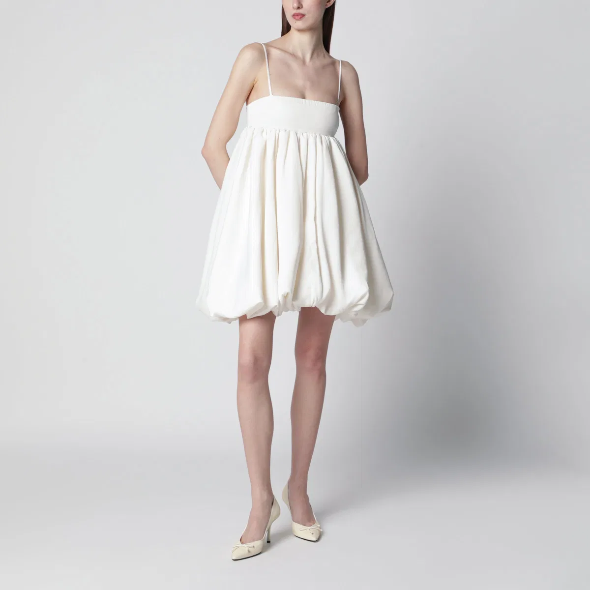 Rotate Birgerchristensen Strapless Balloon Mini Dress In Satin, E