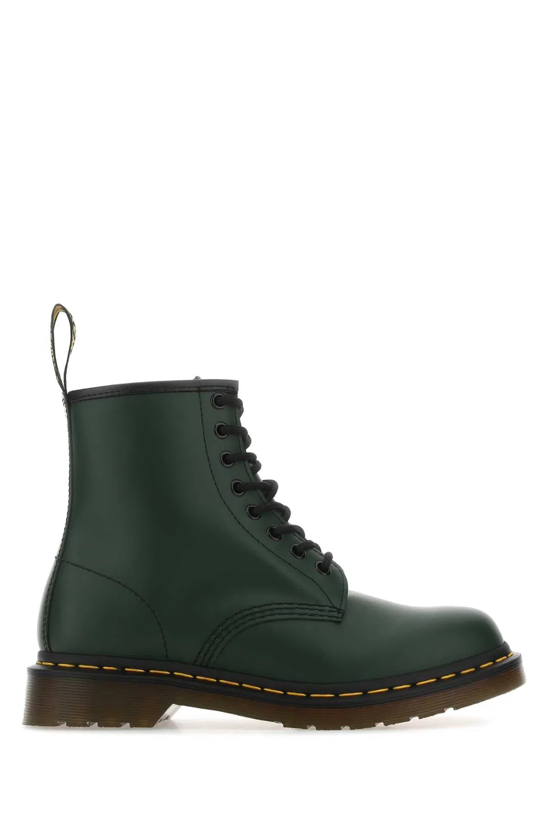 Dr. Martens Bottle Green Leather 1460 Ankle Boots