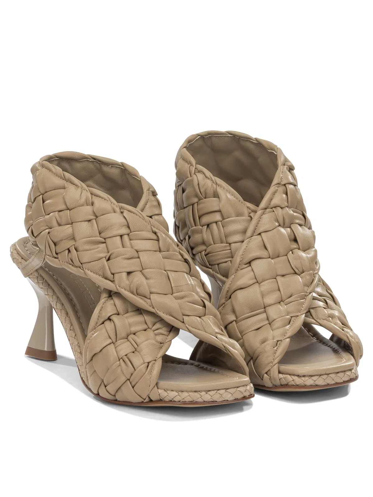 Pons Quintana Beige Nappa Cow Leather Sandals