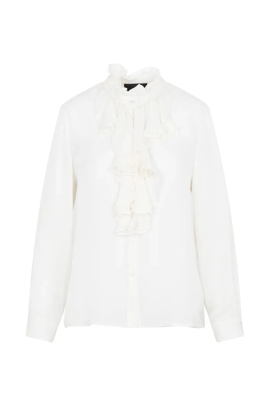 Nili Lotan Lily Blouse With Raw Ruffle