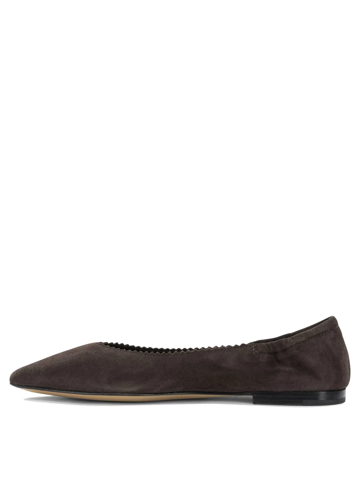 Pomme D'Or Brown Suede Leather Cow Leather Ballerin