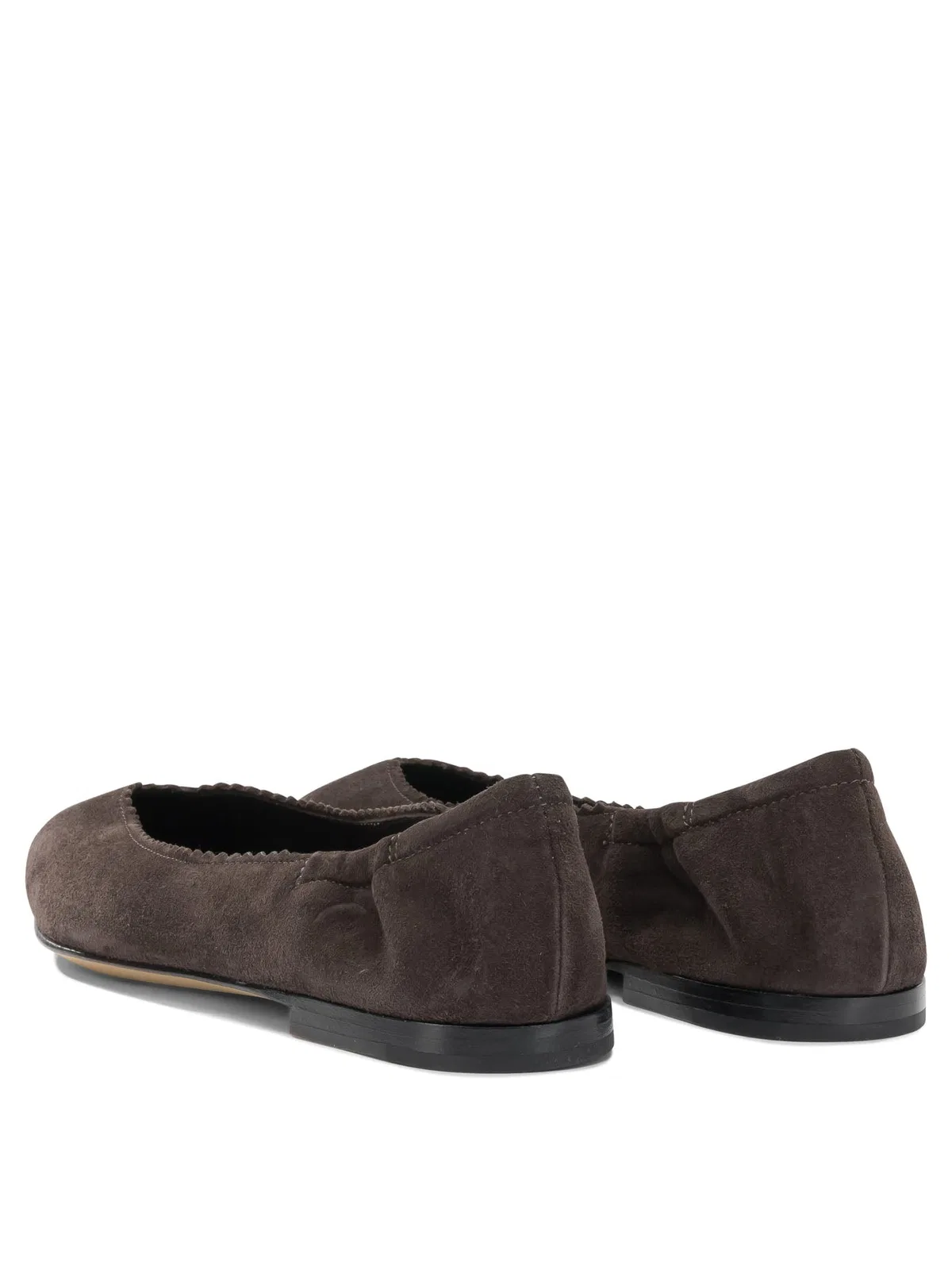 Pomme D'Or Brown Suede Leather Cow Leather Ballerin