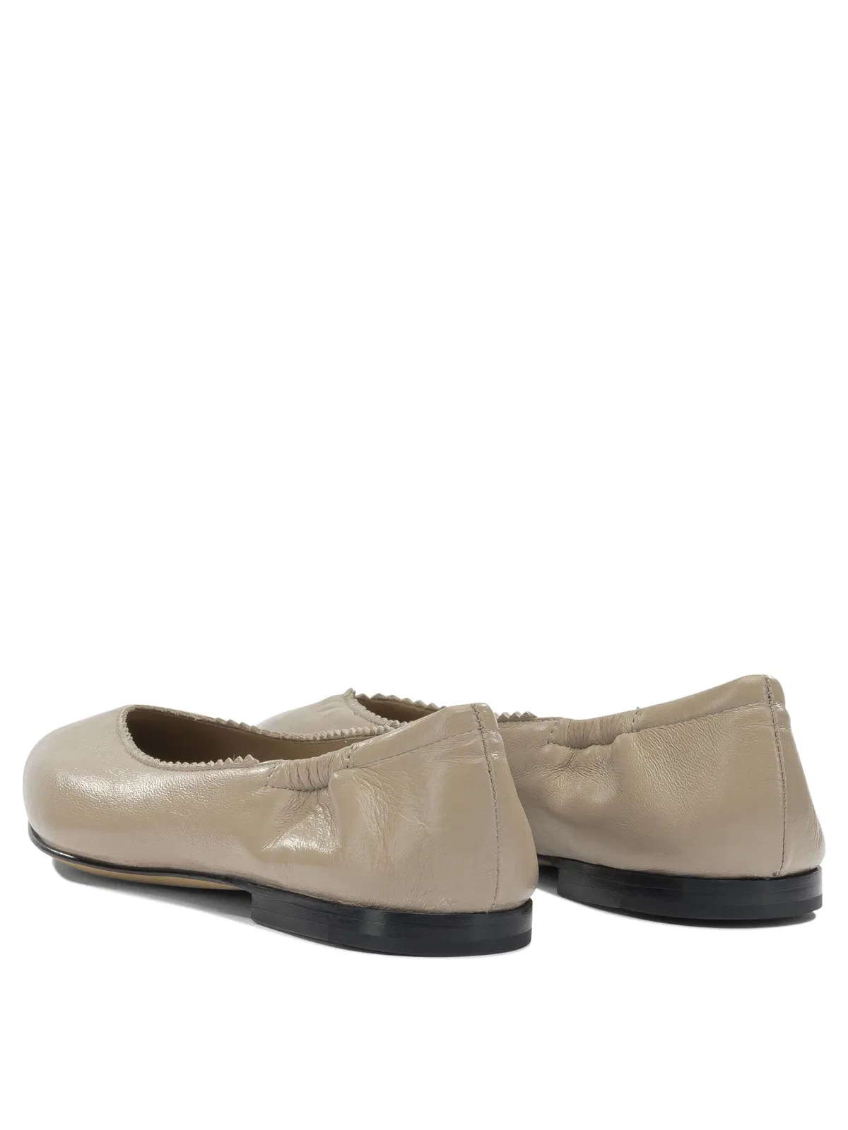 Pomme D'Or Beige Leather Ballerinas