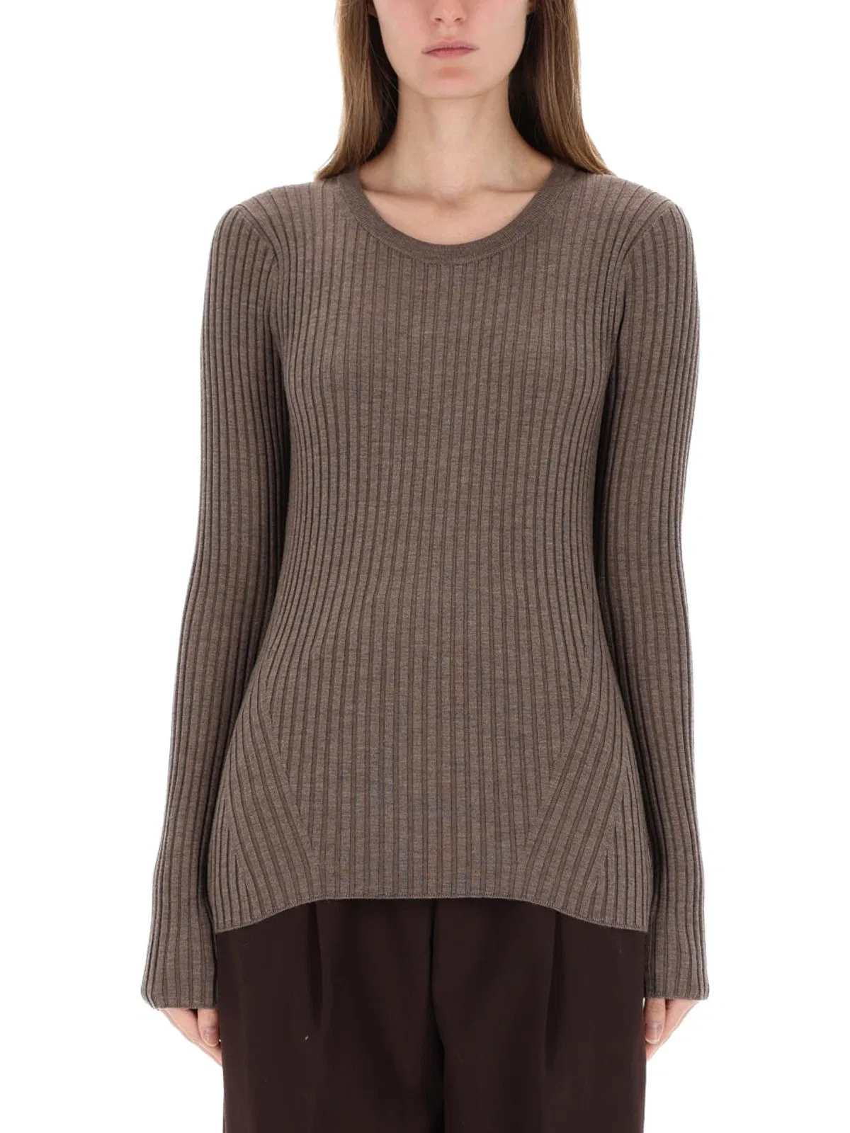 Helmut Lang Ribbed Top With Open Back