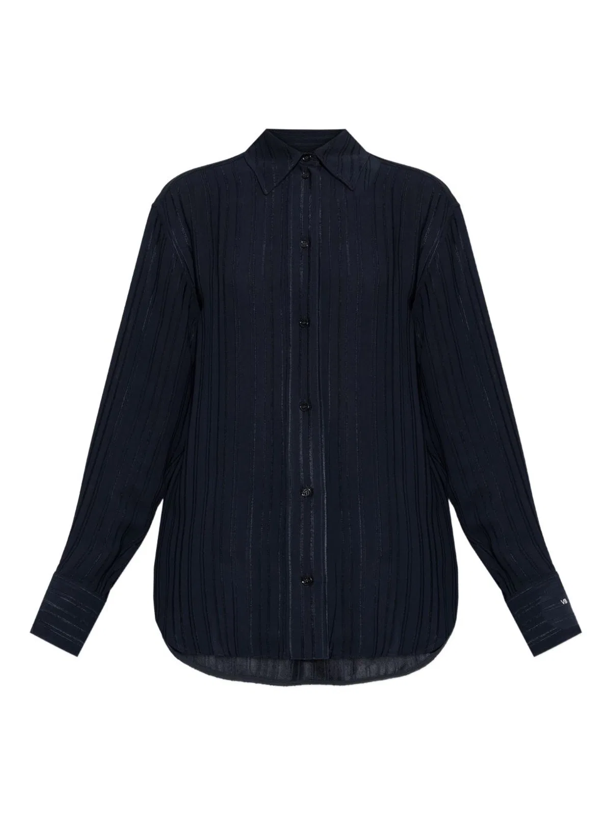 Victoria Beckham Navy Pyjama Shirt Embroidered Stripes